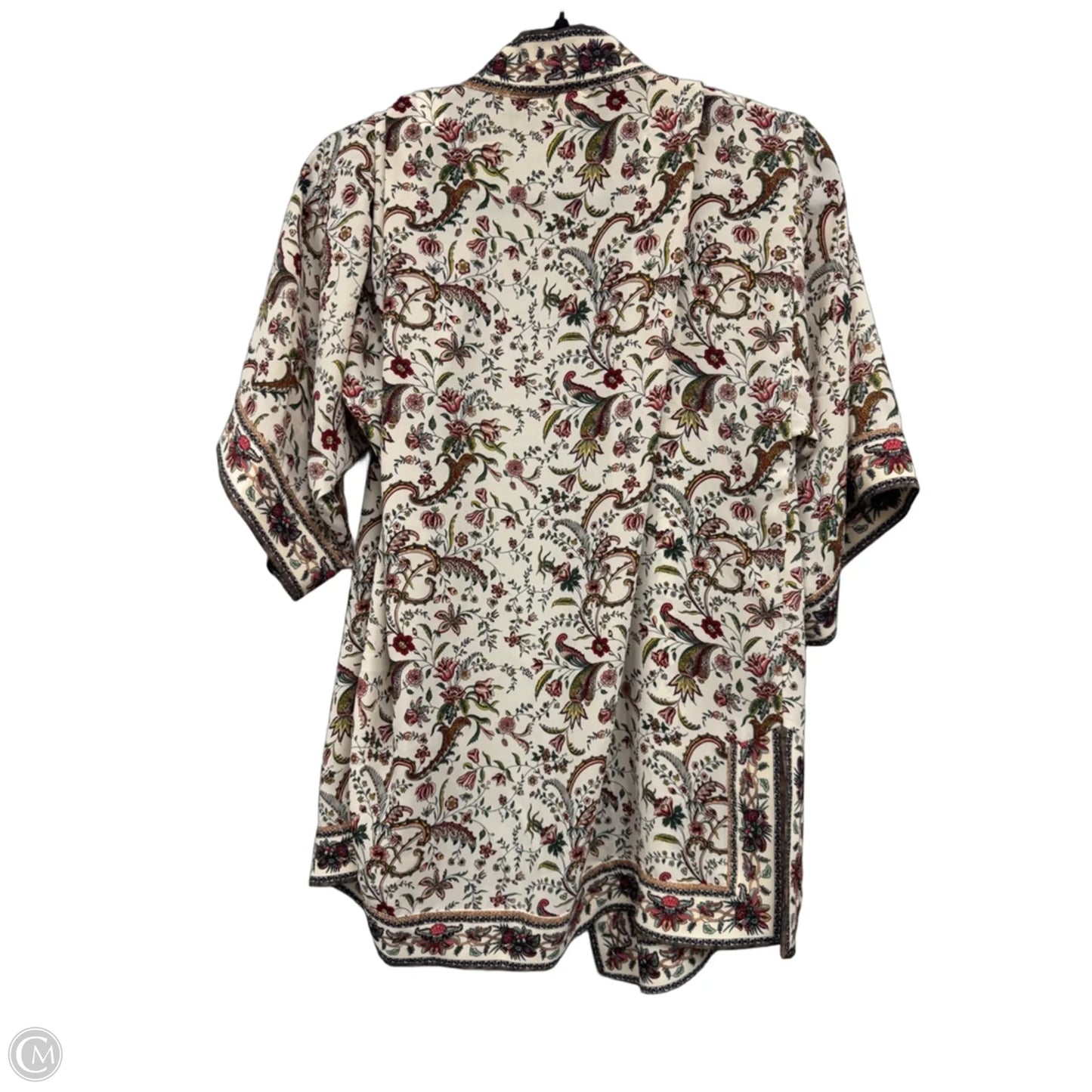 Kimono By Max Studio In Cream & Green, Size: S