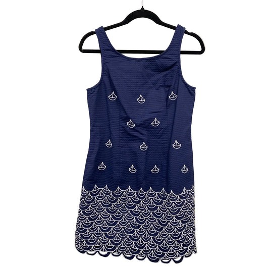 Dress Designer By Lilly Pulitzer In Blue & White, Size: 4