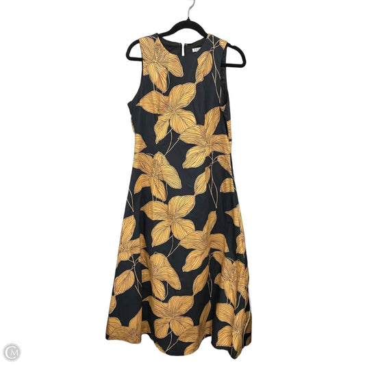 Dress Casual Maxi By Tcec In Black & Orange, Size: L