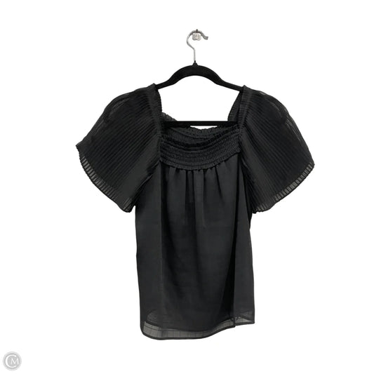 Blouse Short Sleeve By Express In Black, Size: Xsp