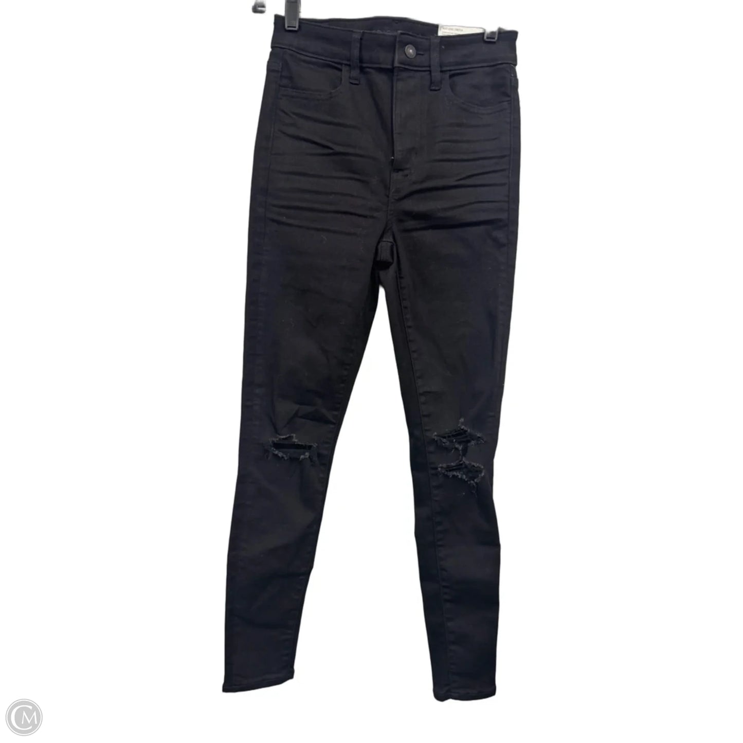 Jeans Skinny By American Eagle In Black Denim, Size: S