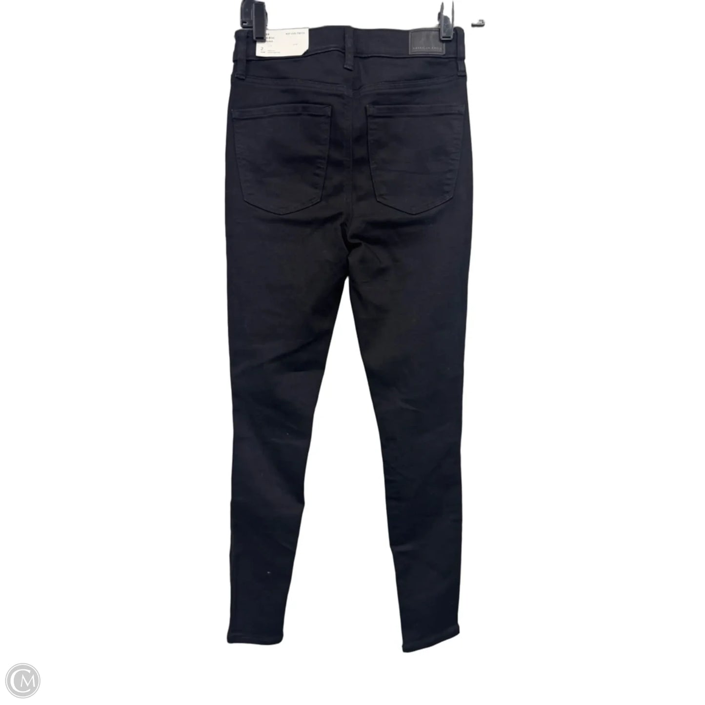 Jeans Skinny By American Eagle In Black Denim, Size: S
