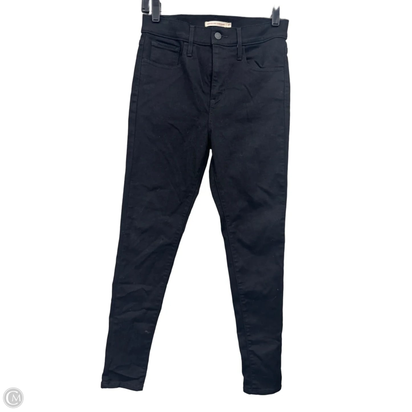 Jeans Skinny By Levis In Black Denim, Size: 4