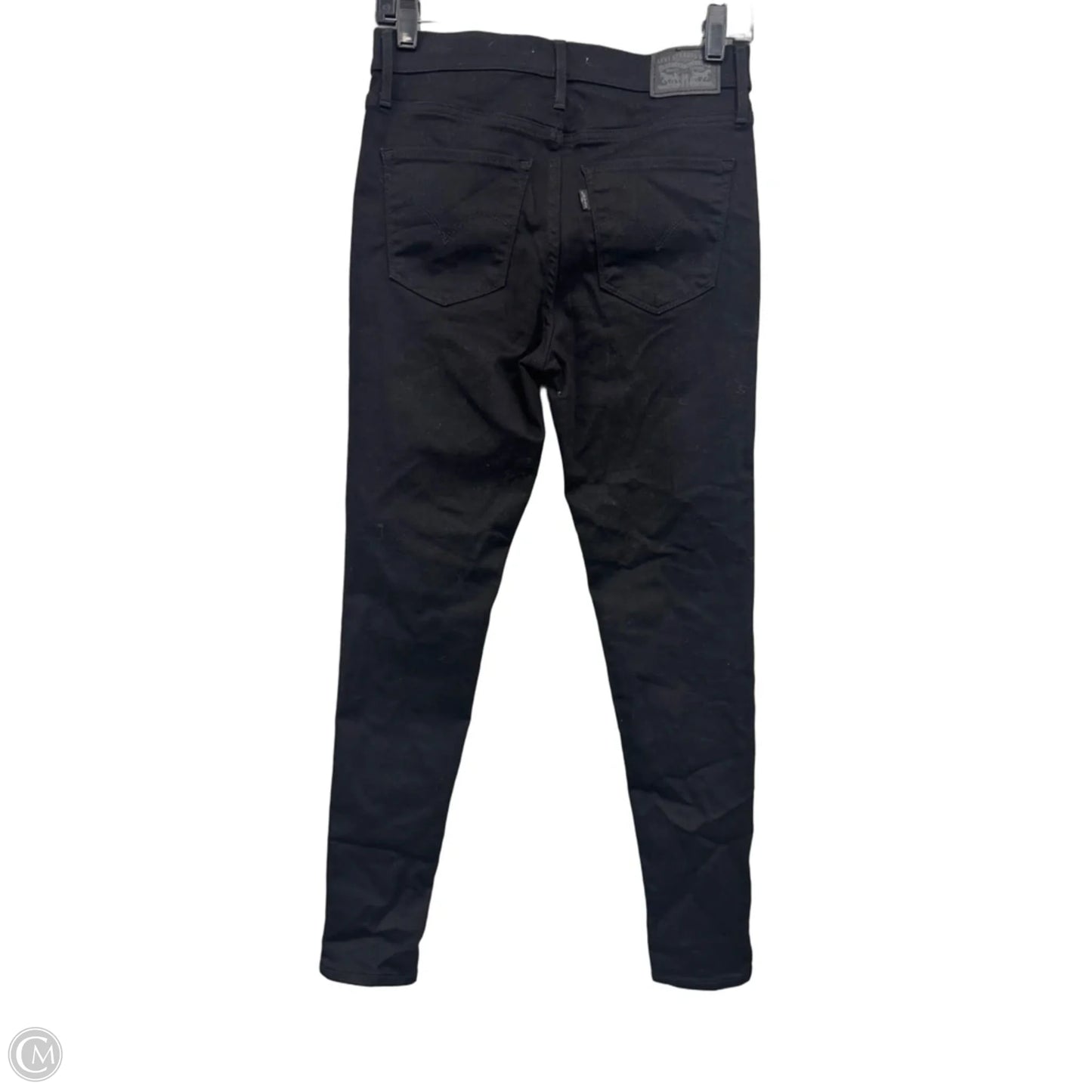Jeans Skinny By Levis In Black Denim, Size: 4