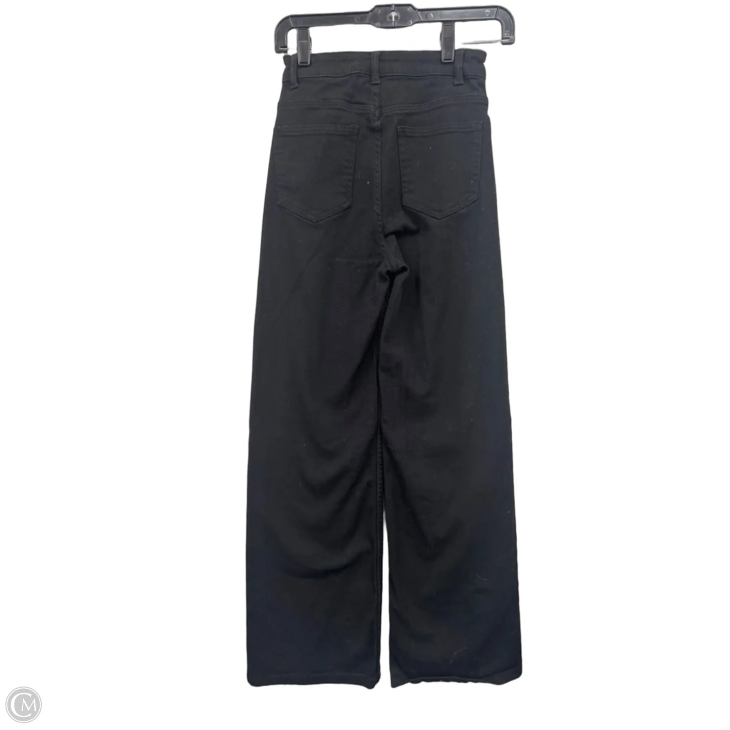 Jeans Wide Leg By Divided In Black Denim, Size: 2