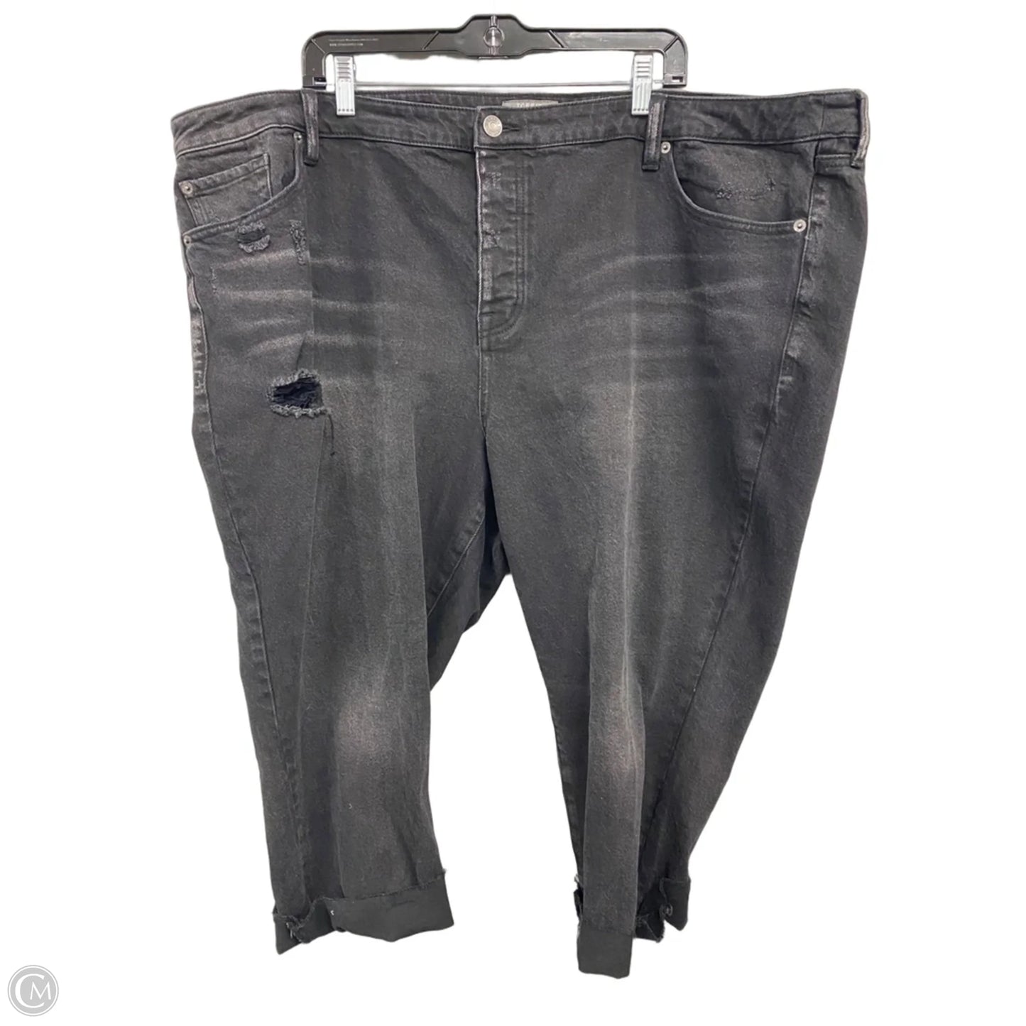 Jeans Straight By Torrid In Black Denim, Size: 4x