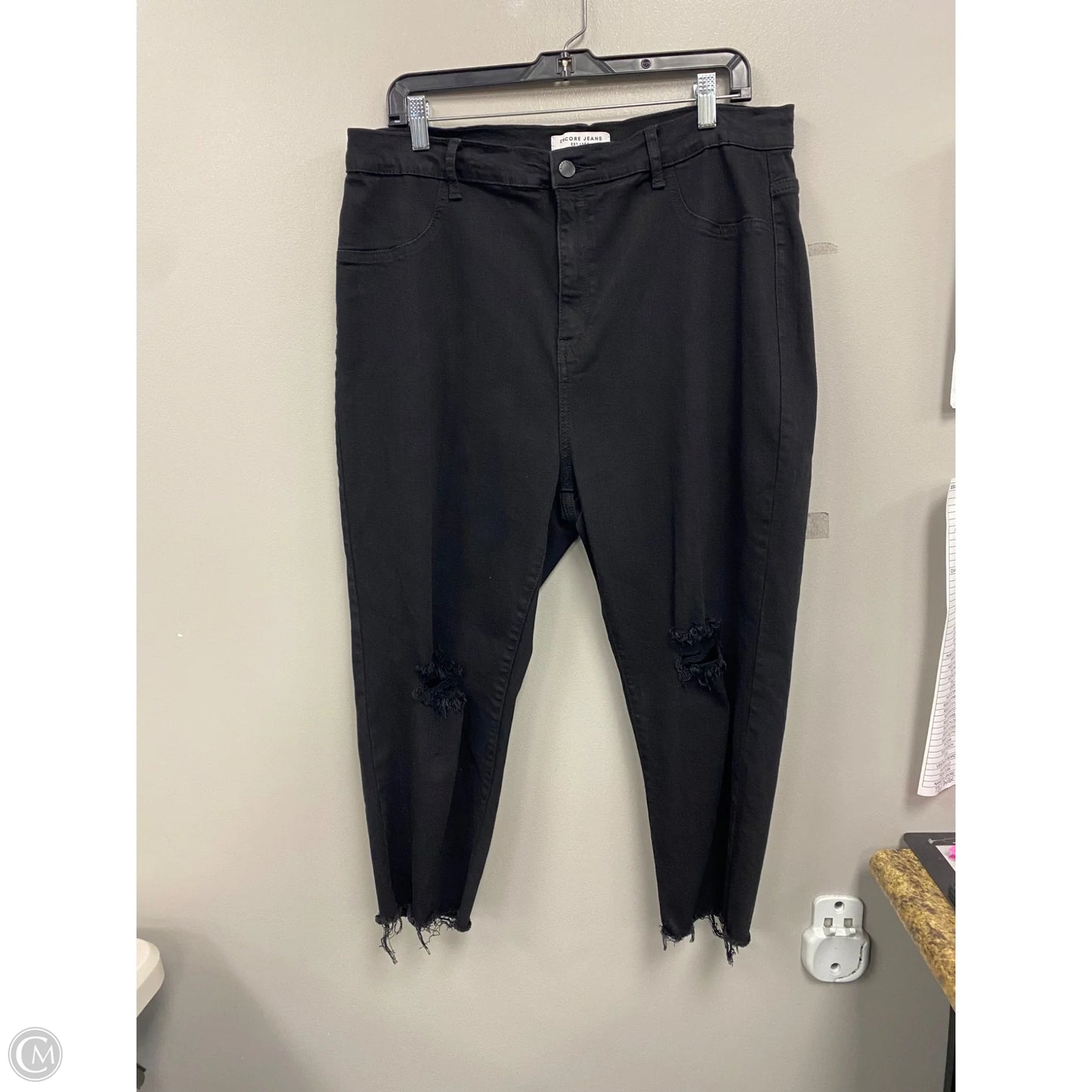 Jeans Straight By Clothes Mentor In Black Denim, Size: 3x
