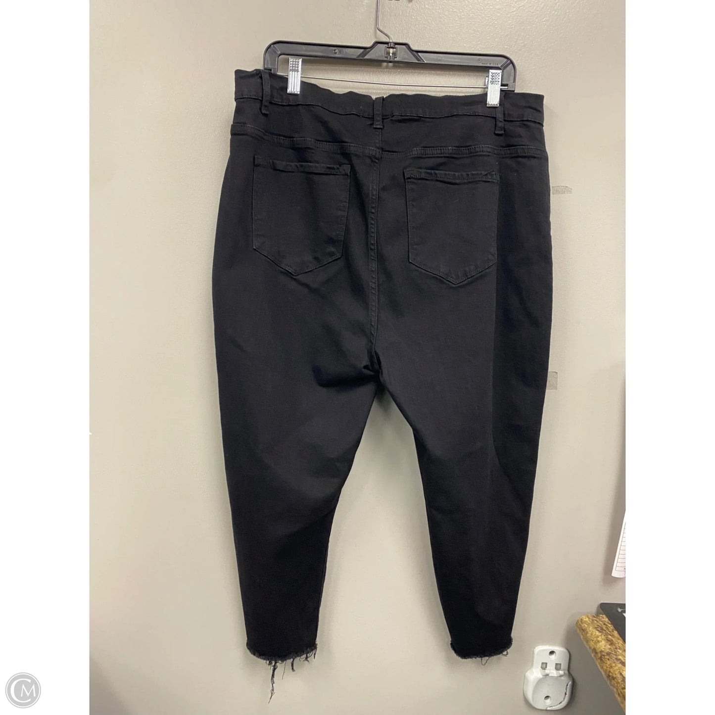 Jeans Straight By Clothes Mentor In Black Denim, Size: 3x