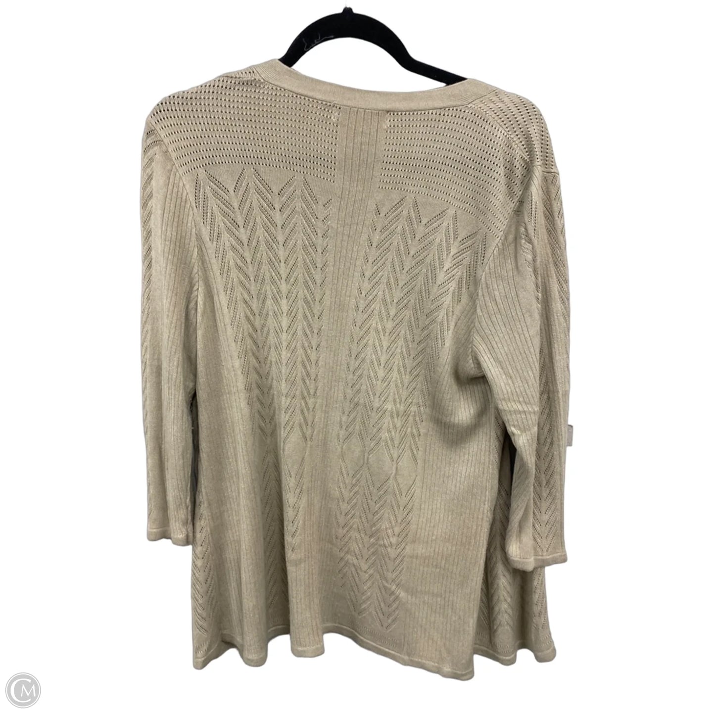 Sweater Cardigan By Nouveau In Tan, Size: Xl