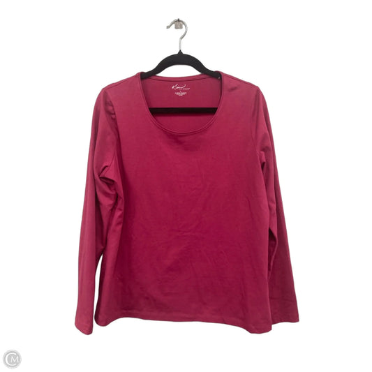 Top Long Sleeve By Kim Rogers In Pink, Size: L