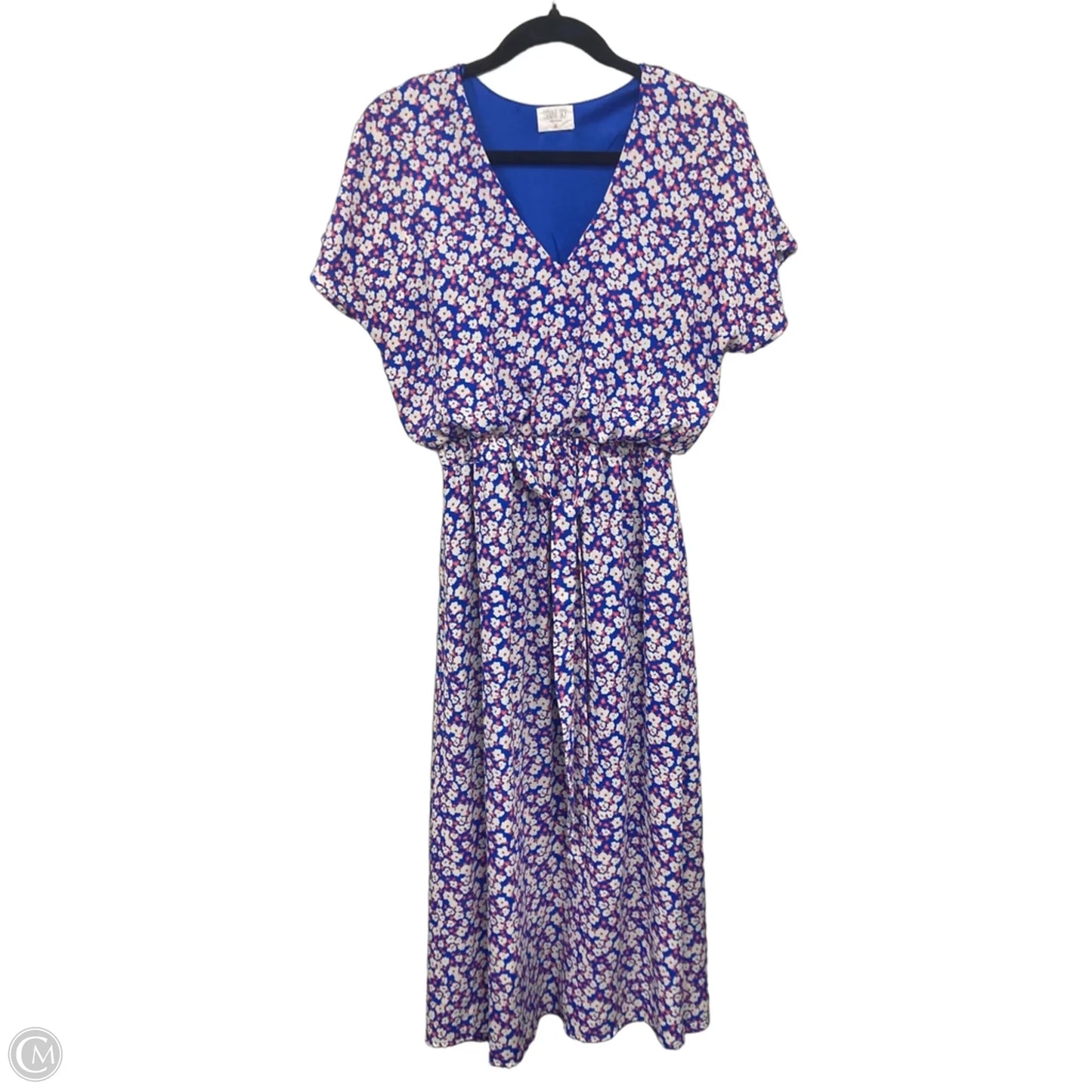 Dress Casual Midi By Sienna Sky In Blue & Pink, Size: M
