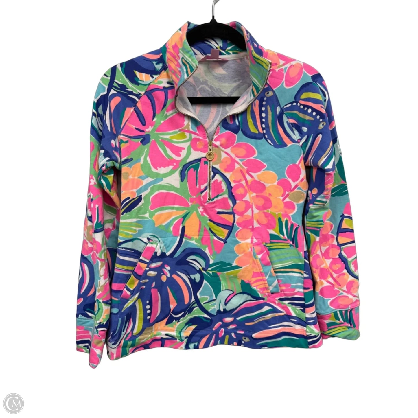 Jacket Designer By Lilly Pulitzer In Blue & Pink, Size: Xs