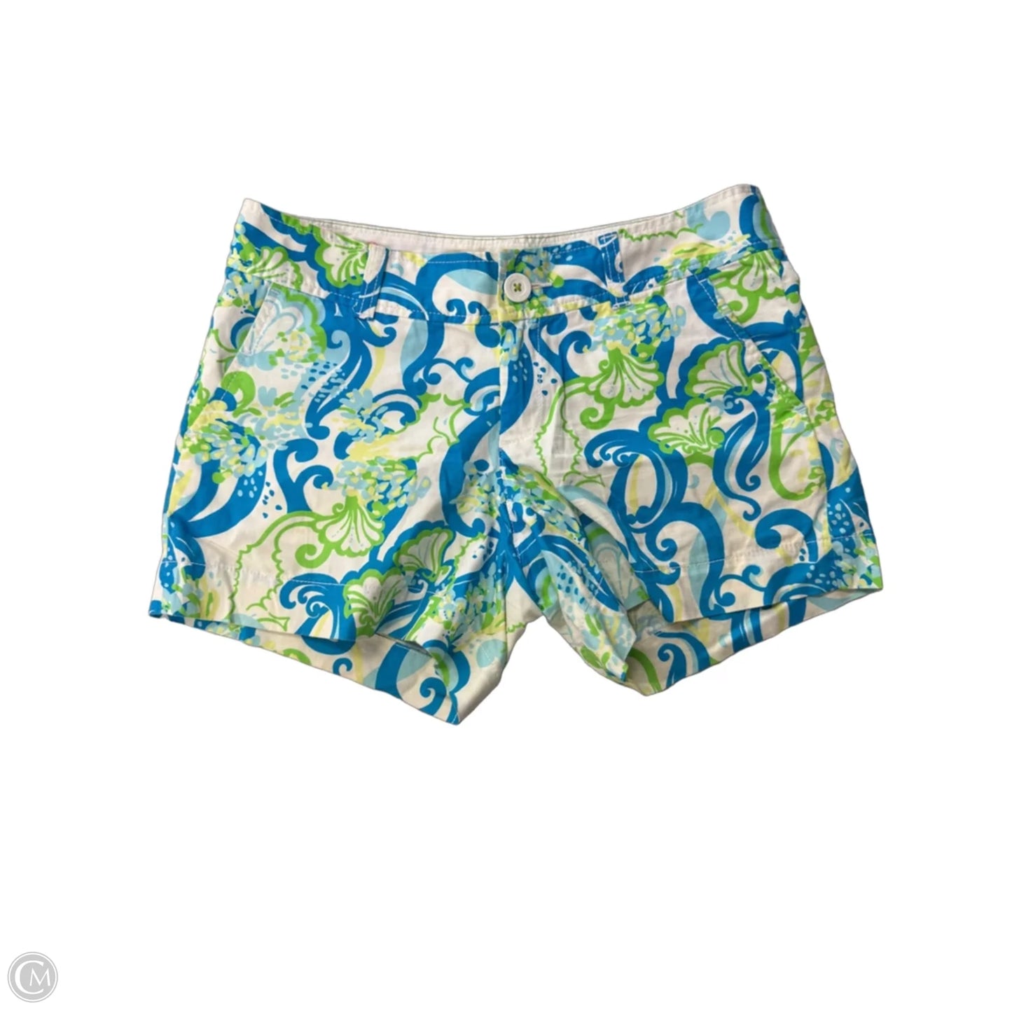 Shorts Designer By Lilly Pulitzer In Blue & Green, Size: 2