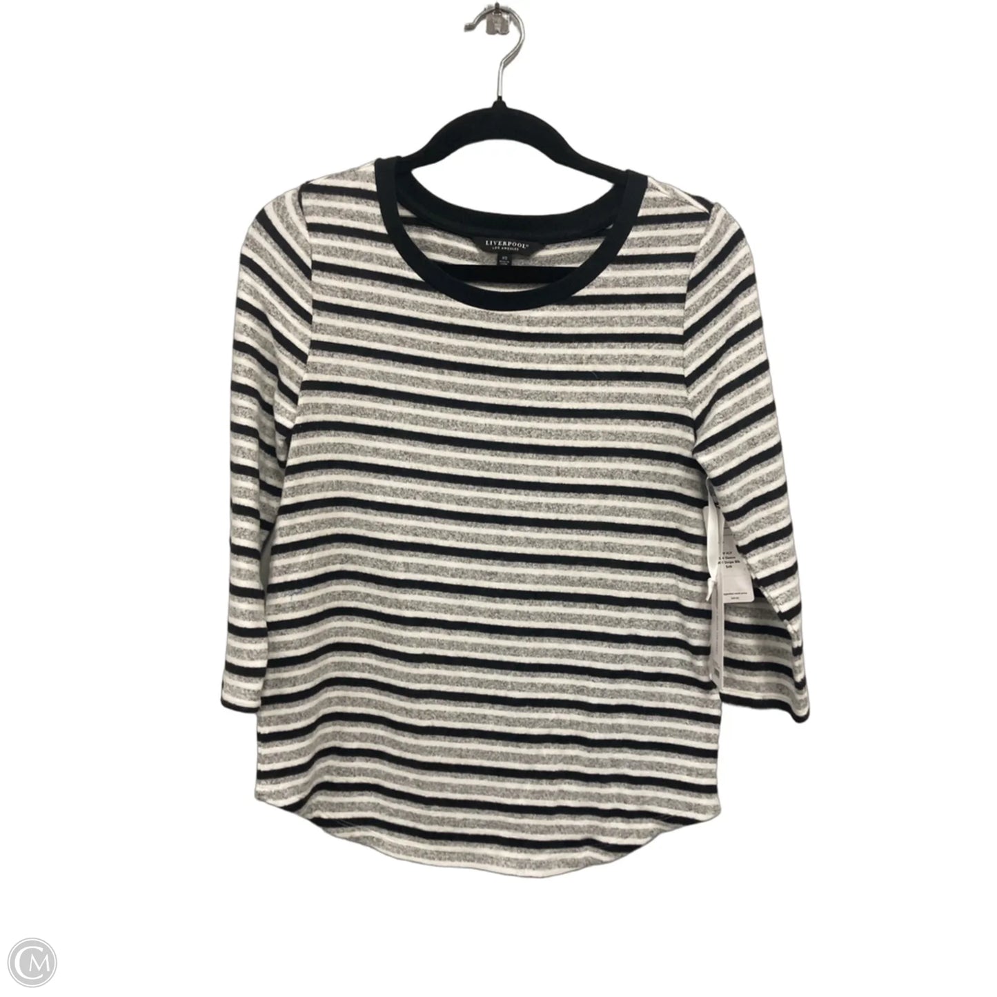 Sweater By Liverpool In Black & Grey, Size: Xs