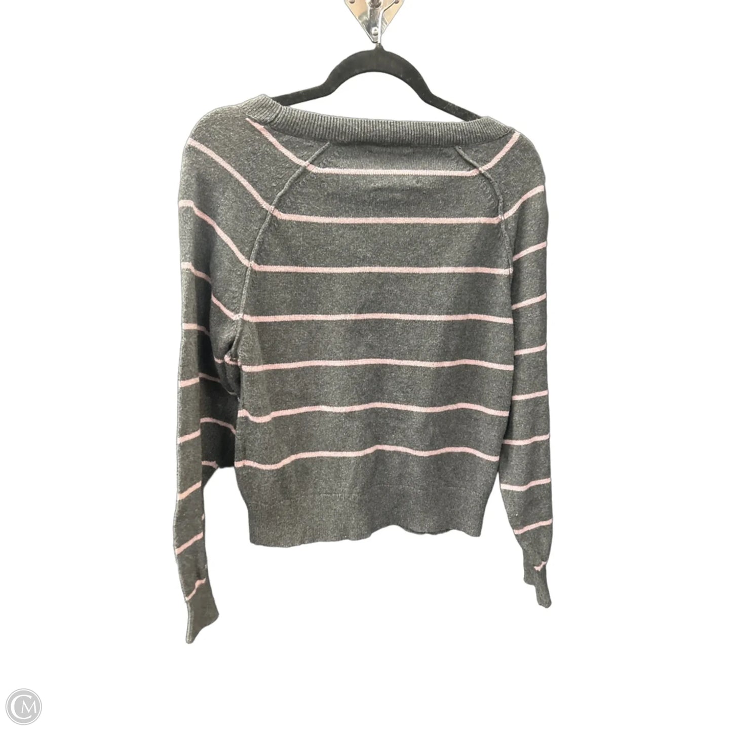 Sweater By Lucky Brand In Grey & Purple, Size: M