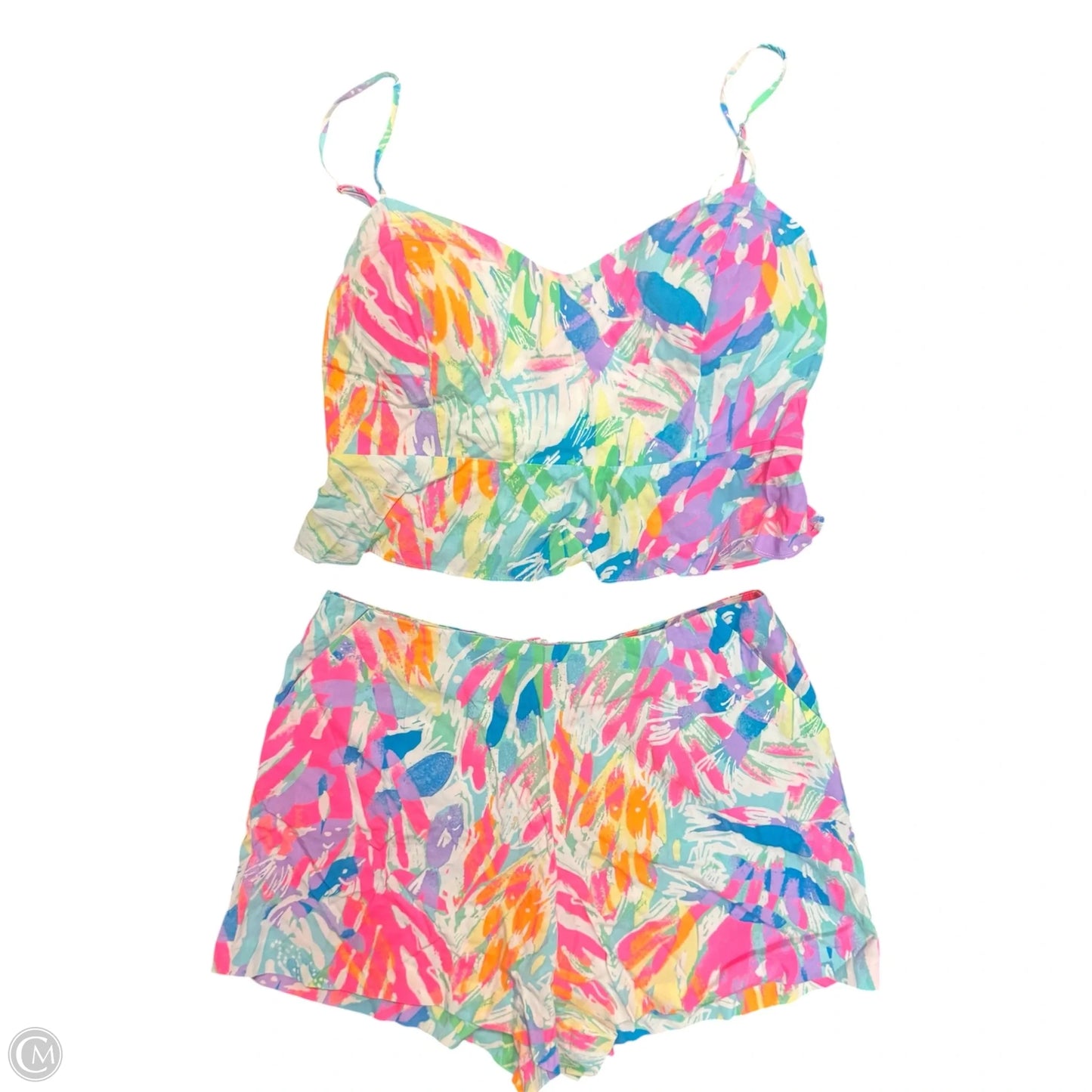 2 Piece Skirt Set Designer By Lilly Pulitzer In Blue & Pink, Size: 6