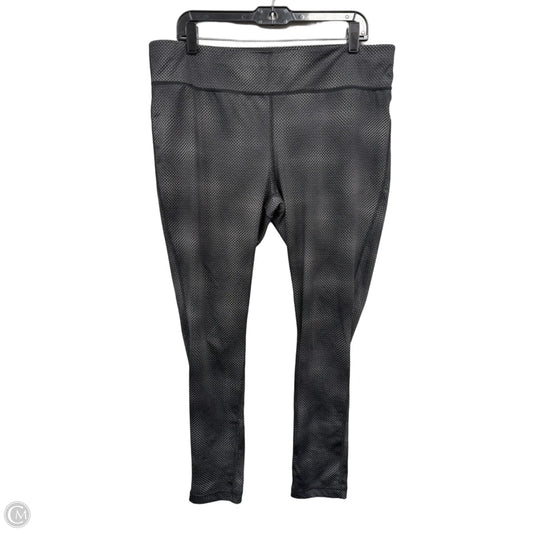 Athletic Leggings By Xersion In Black & Grey, Size: Xl
