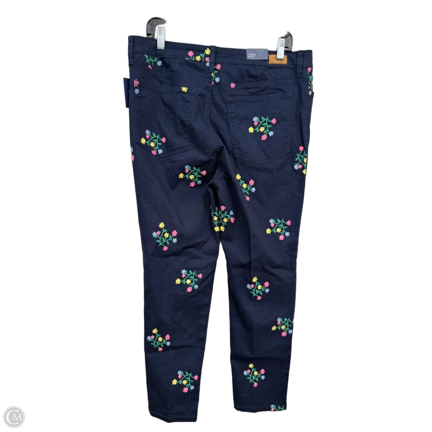 Jeans Straight By Crown And Ivy In Blue & Pink, Size: 14