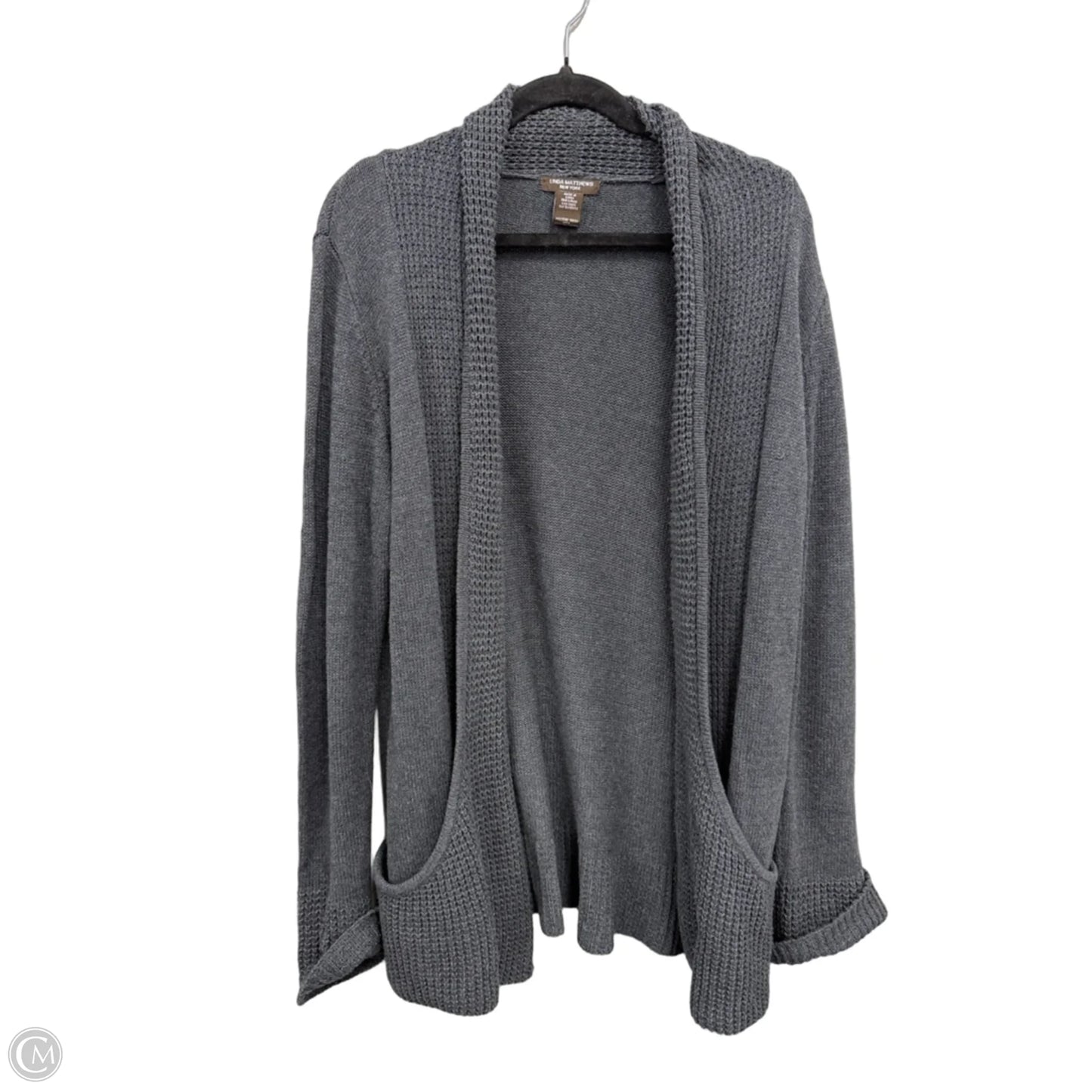 Sweater Cardigan By Clothes Mentor In Grey, Size: Xl