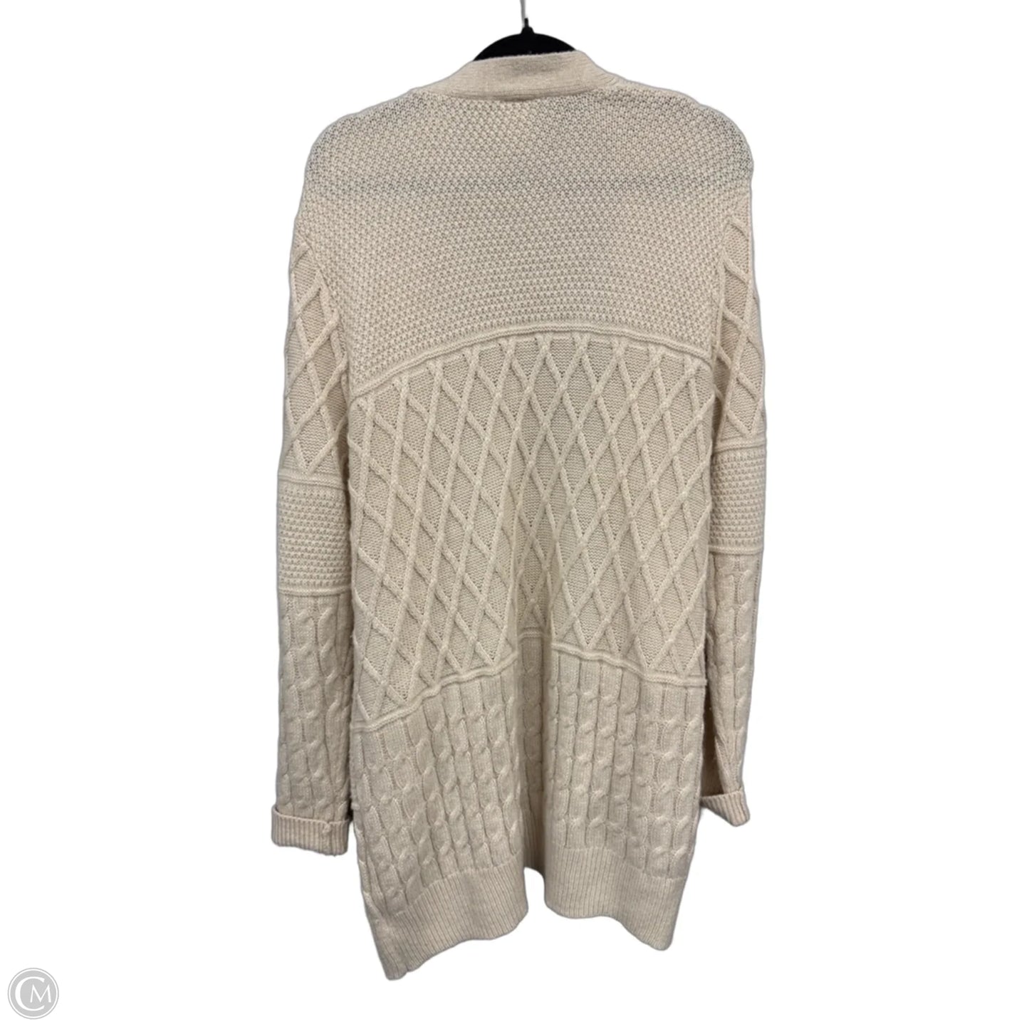 Sweater Cardigan By Faded Glory In Cream, Size: Xxl