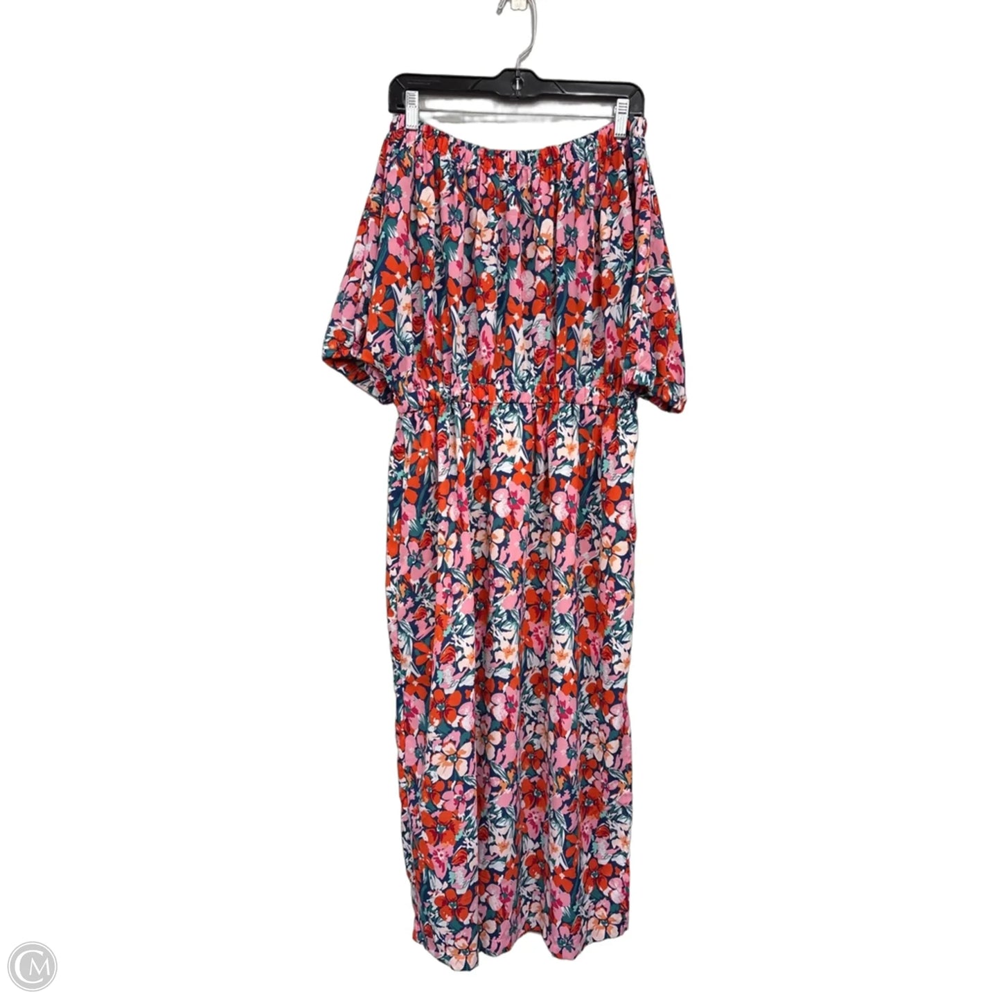 Dress Casual Maxi By Cmc In Orange & Pink, Size: Xl