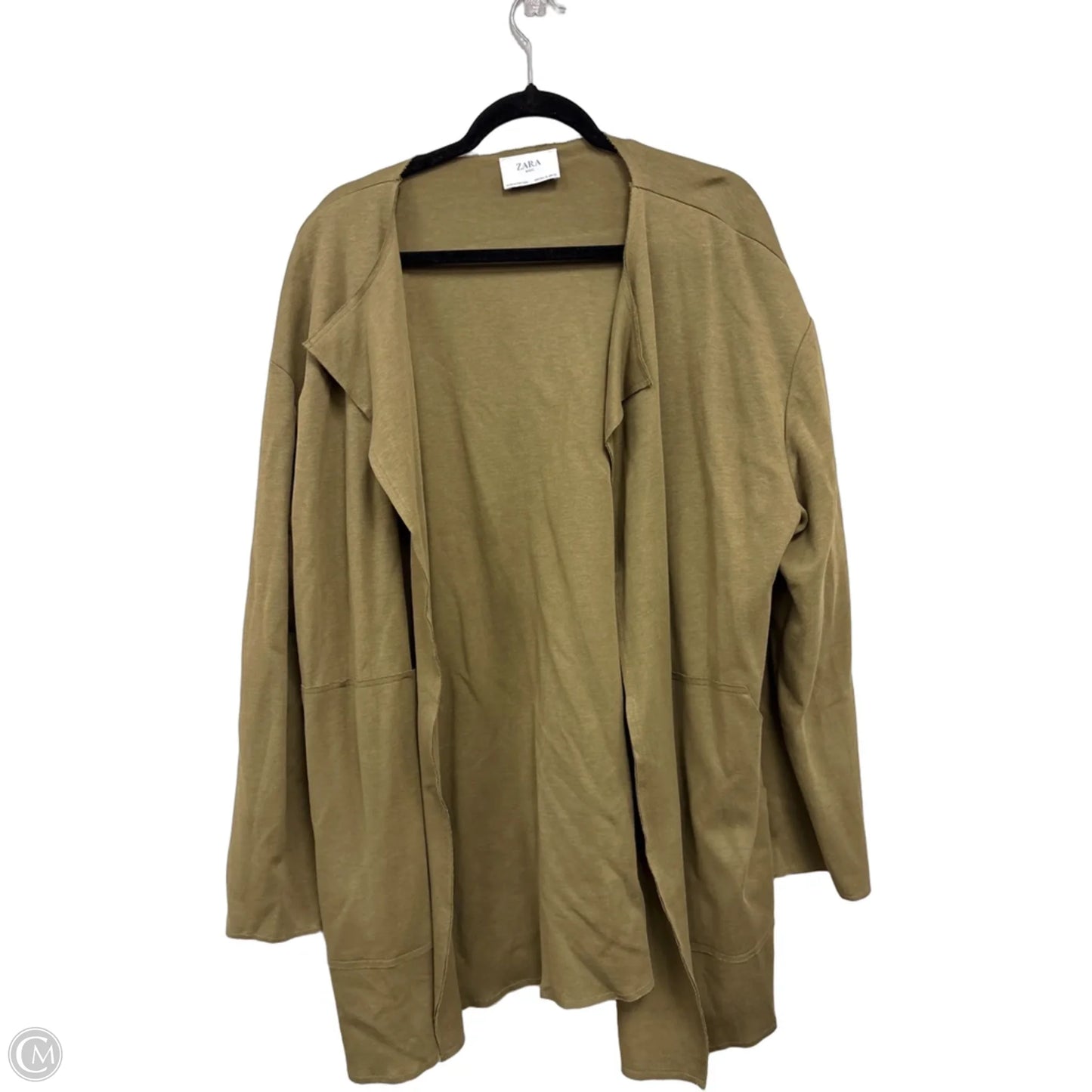 Cardigan By Zara Basic In Green, Size: Xl