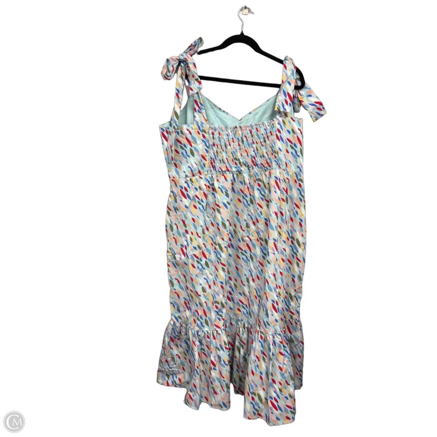 Dress Casual Midi By Eloquii In Blue & Yellow, Size: 22