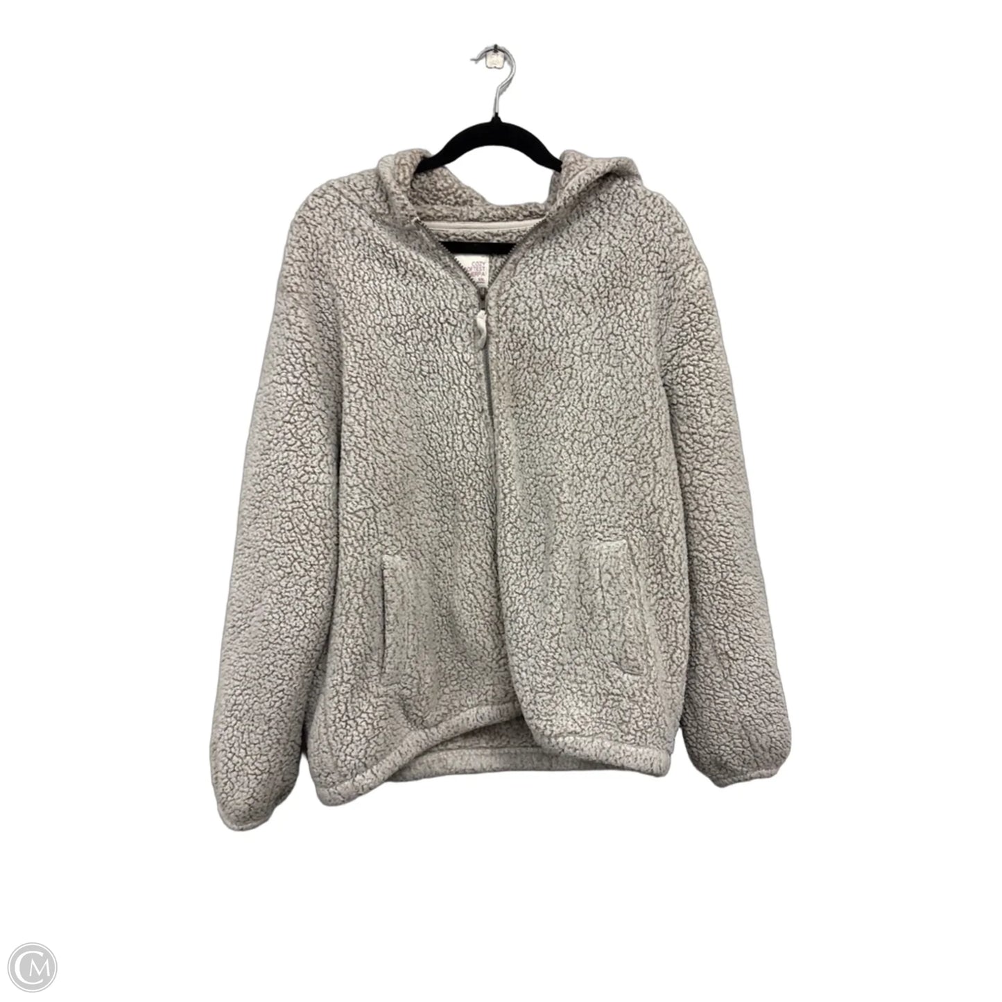 Jacket Faux Fur & Sherpa By So In Cream, Size: Xxl