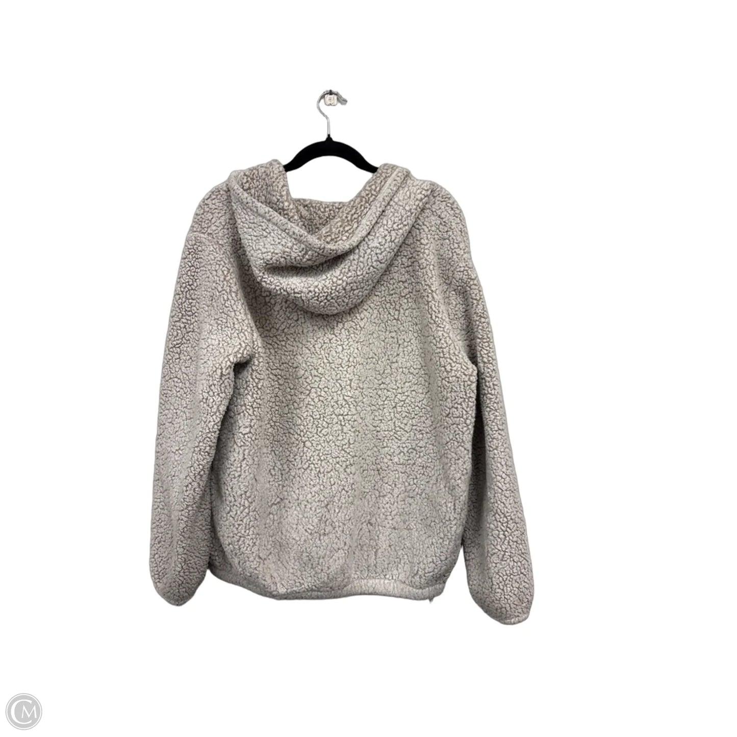 Jacket Faux Fur & Sherpa By So In Cream, Size: Xxl