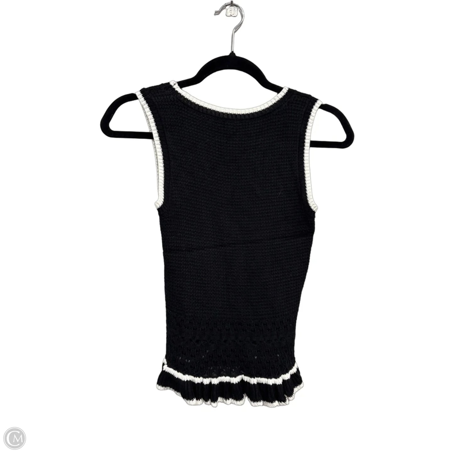 Top Sleeveless By Clothes Mentor In Black & White, Size: Xs
