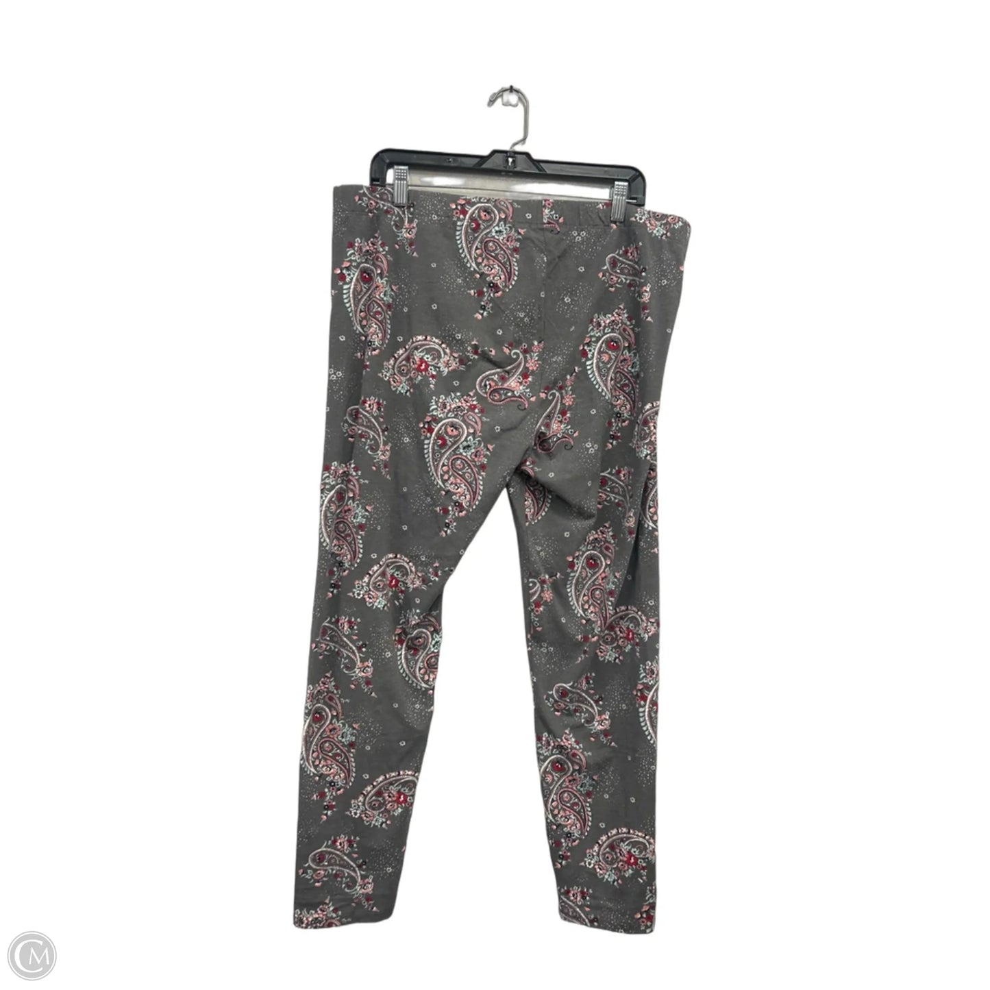Pants Leggings By C Est. 1946 In Grey & Red, Size: Xl
