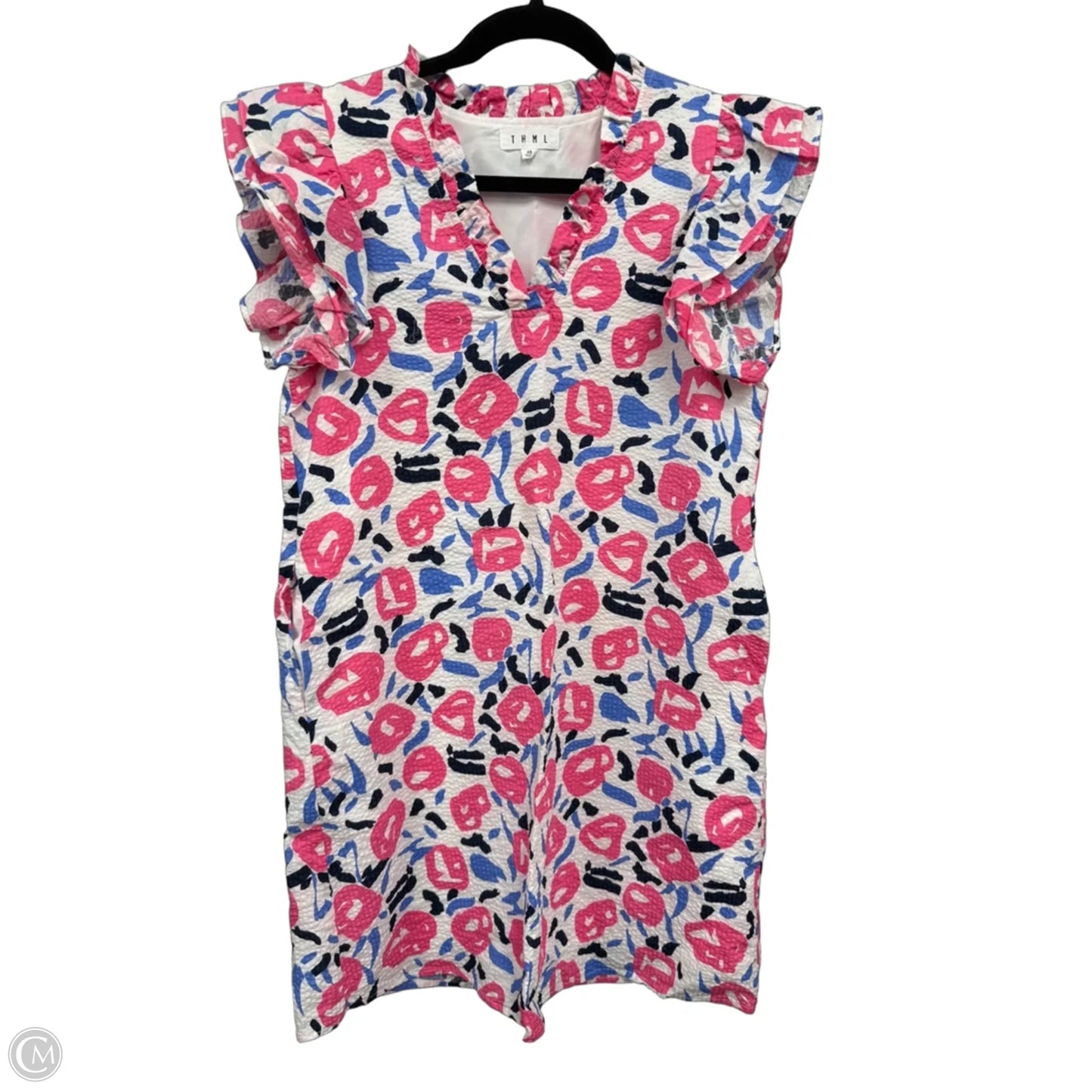 Dress Casual Short By Thml In Blue & Pink, Size: Xs