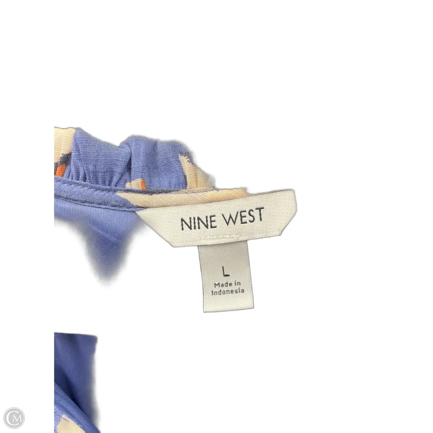 Dress Casual Maxi By Nine West Apparel In Blue & Orange, Size: L