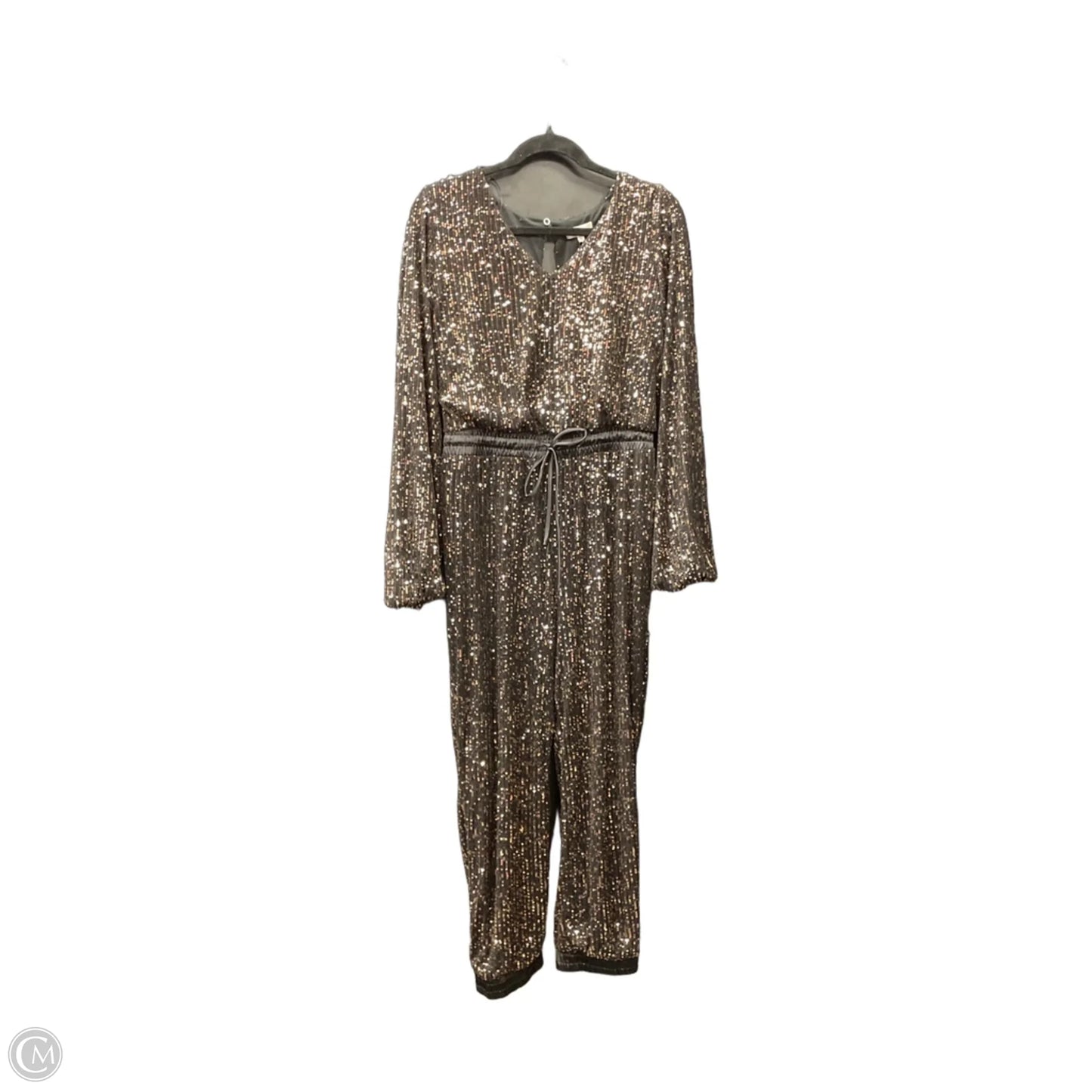 Jumpsuit By Clothes Mentor In Black & Gold, Size: L
