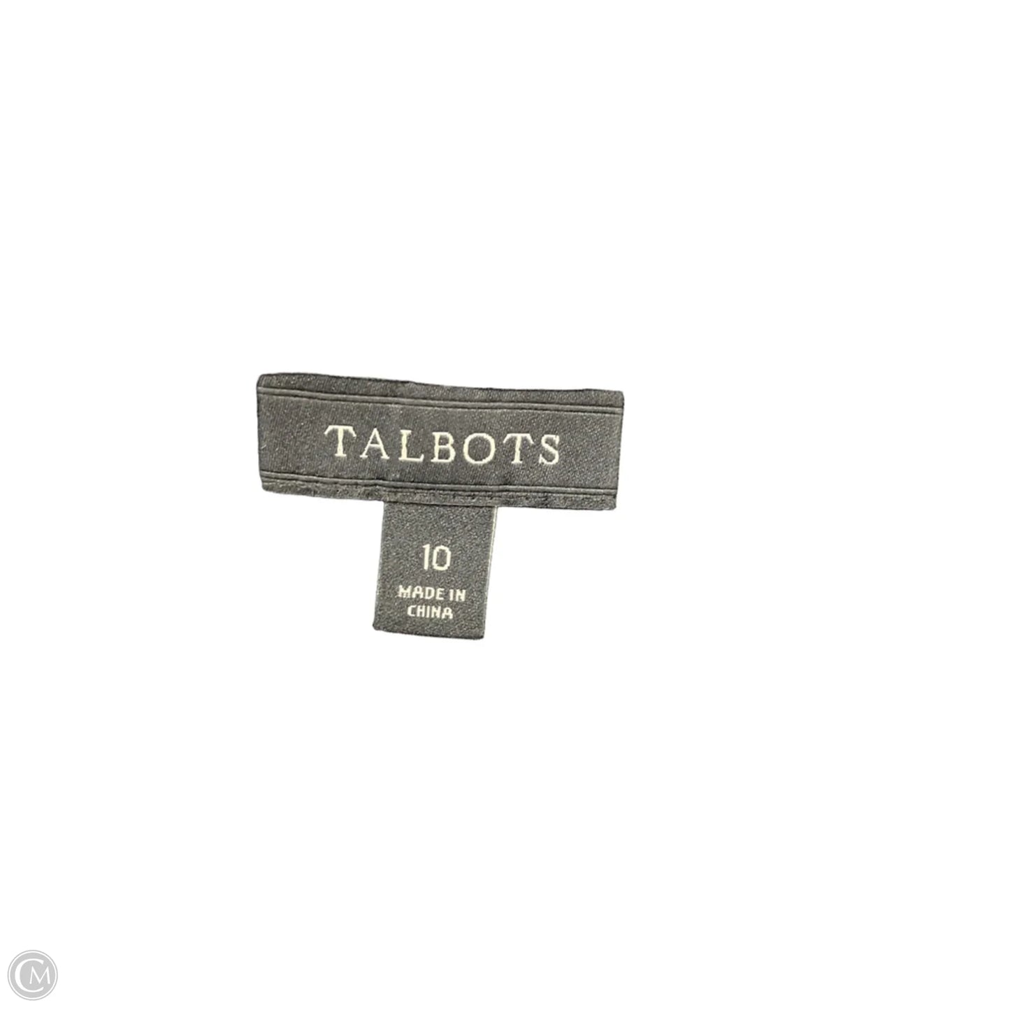 Blouse Long Sleeve By Talbots In Black, Size: 10