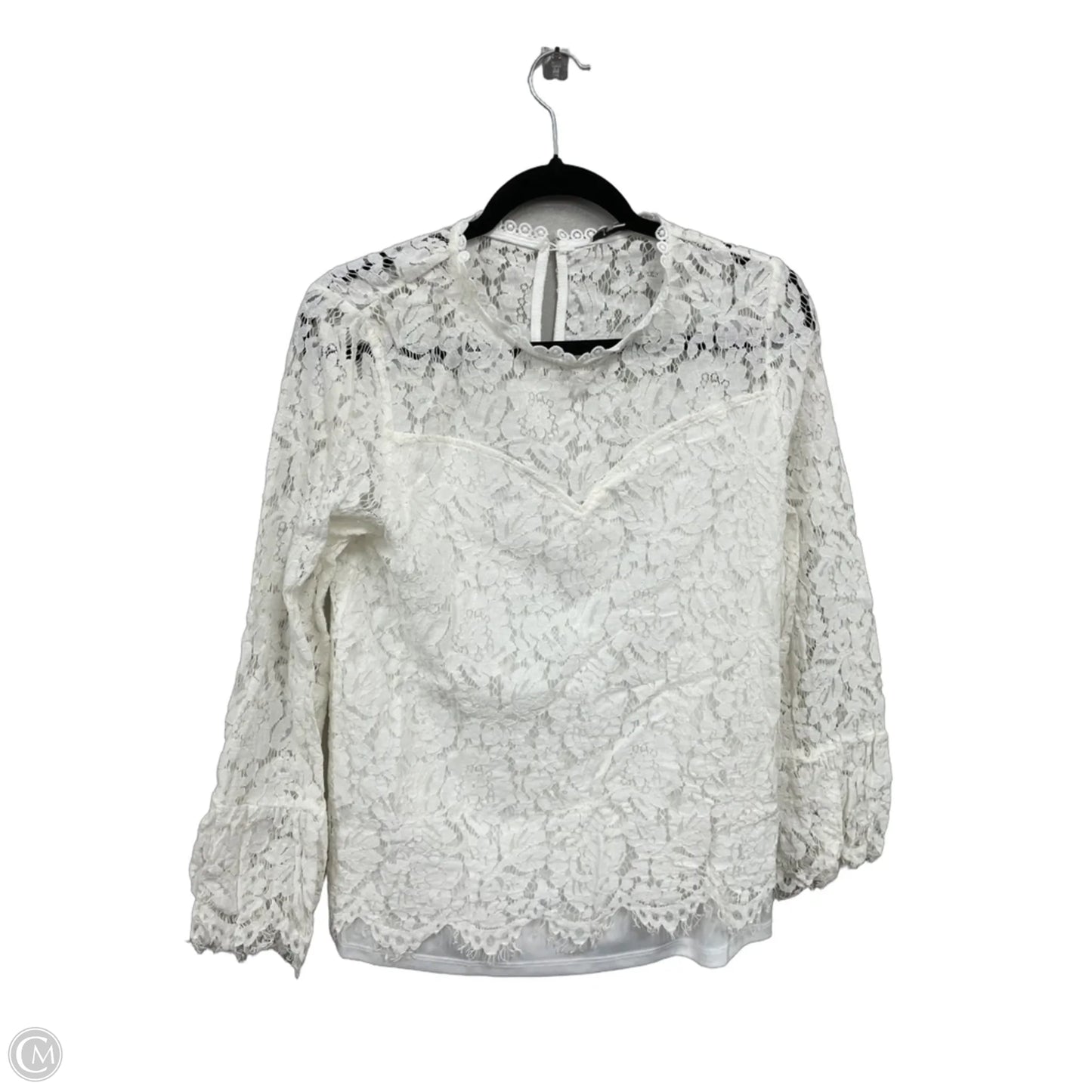 Blouse Long Sleeve By Jodifl In Cream, Size: M