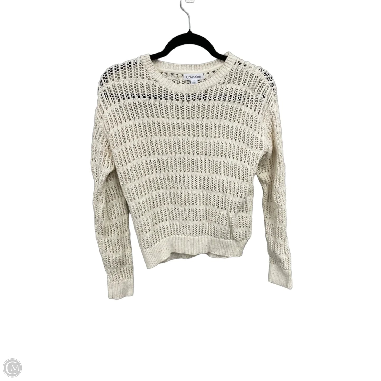 Sweater By Calvin Klein In Cream, Size: S