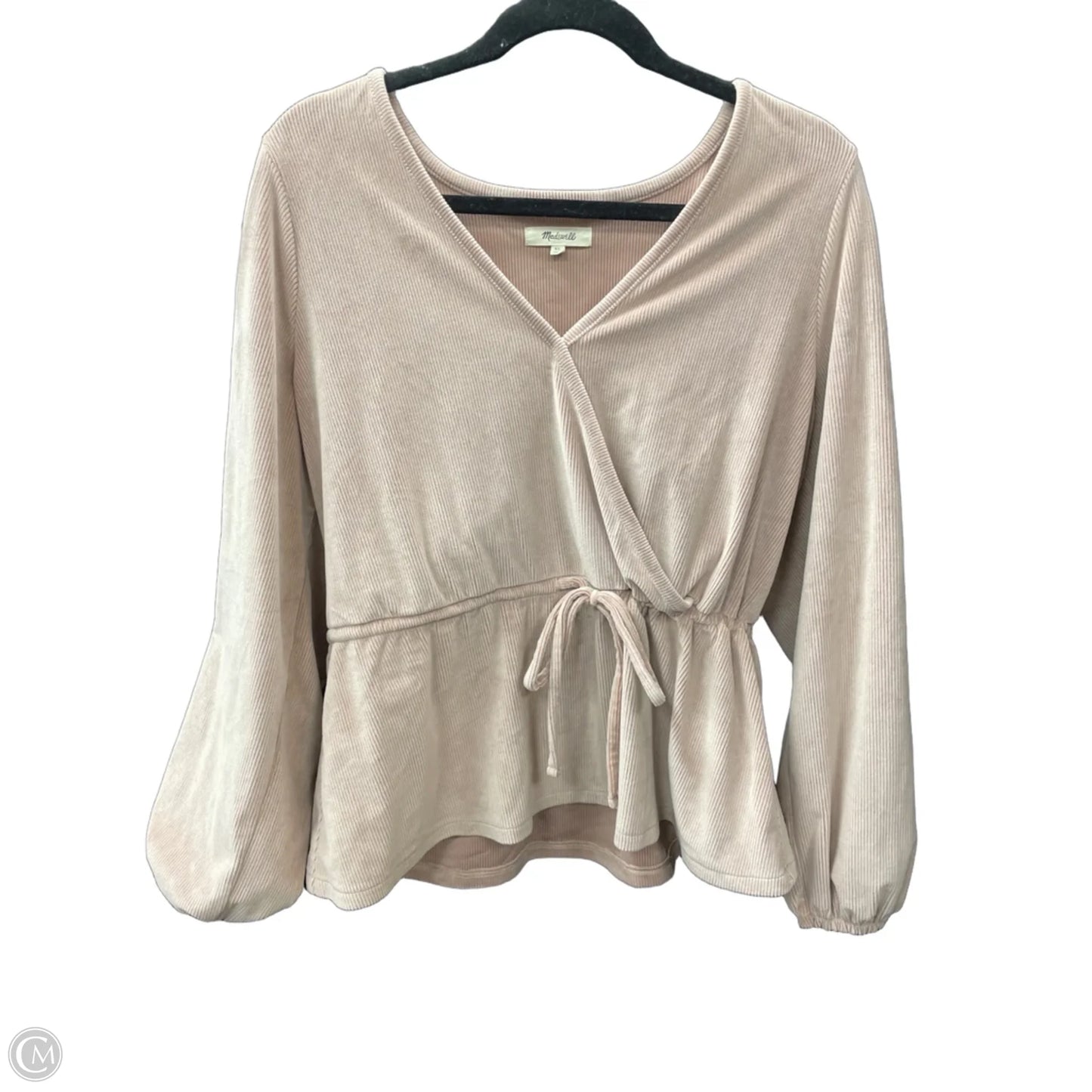 Blouse Long Sleeve By Madewell In Pink, Size: Xl
