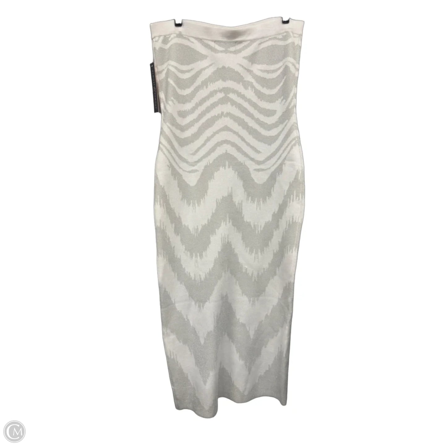 Dress Casual Maxi By Almost Famous In Silver & White, Size: Xl