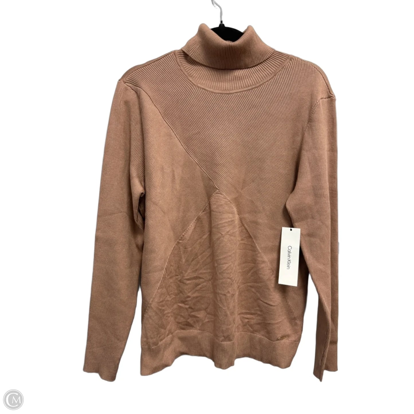 Sweater By Calvin Klein In Tan, Size: Xl