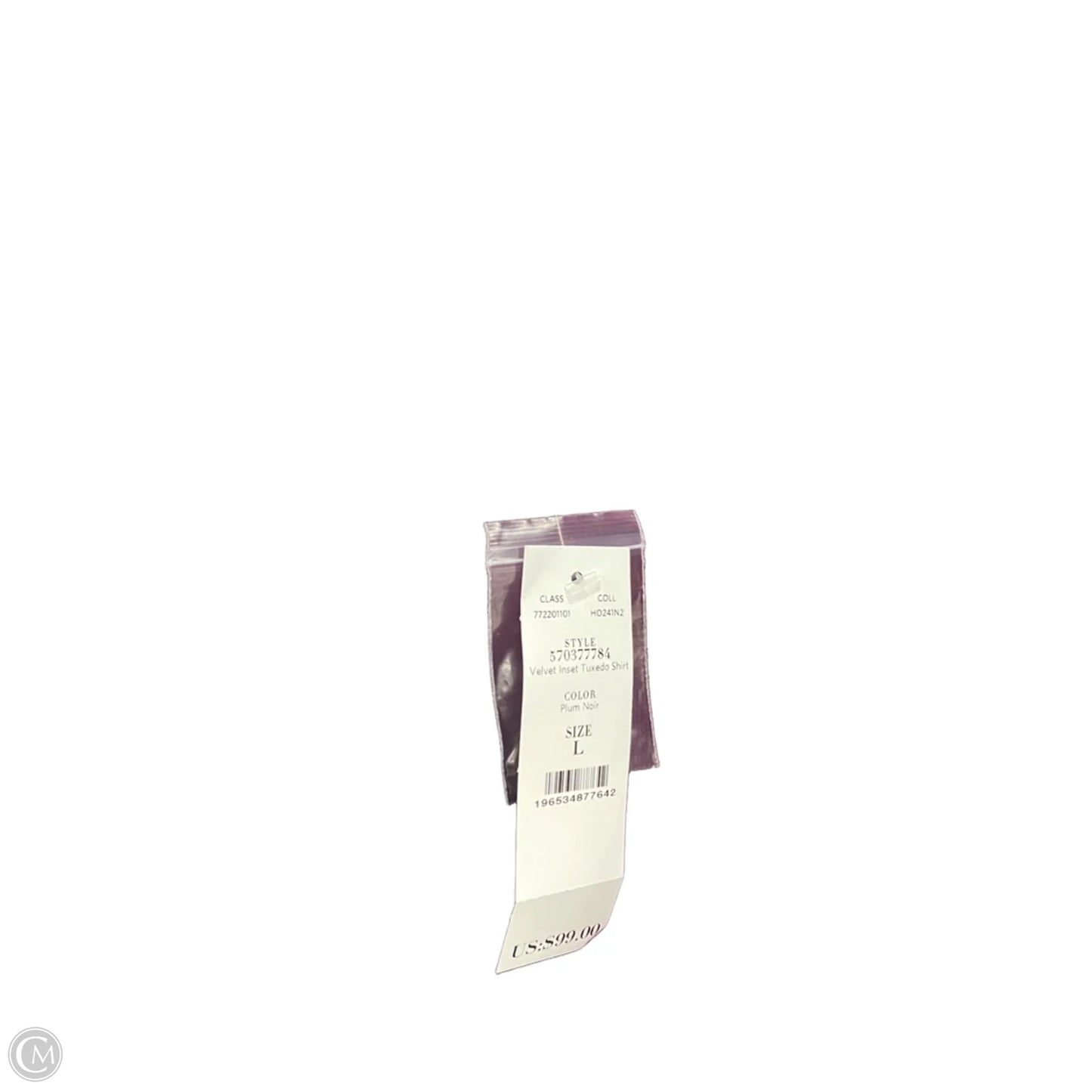 Blouse Long Sleeve By White House Black Market In Purple, Size: L