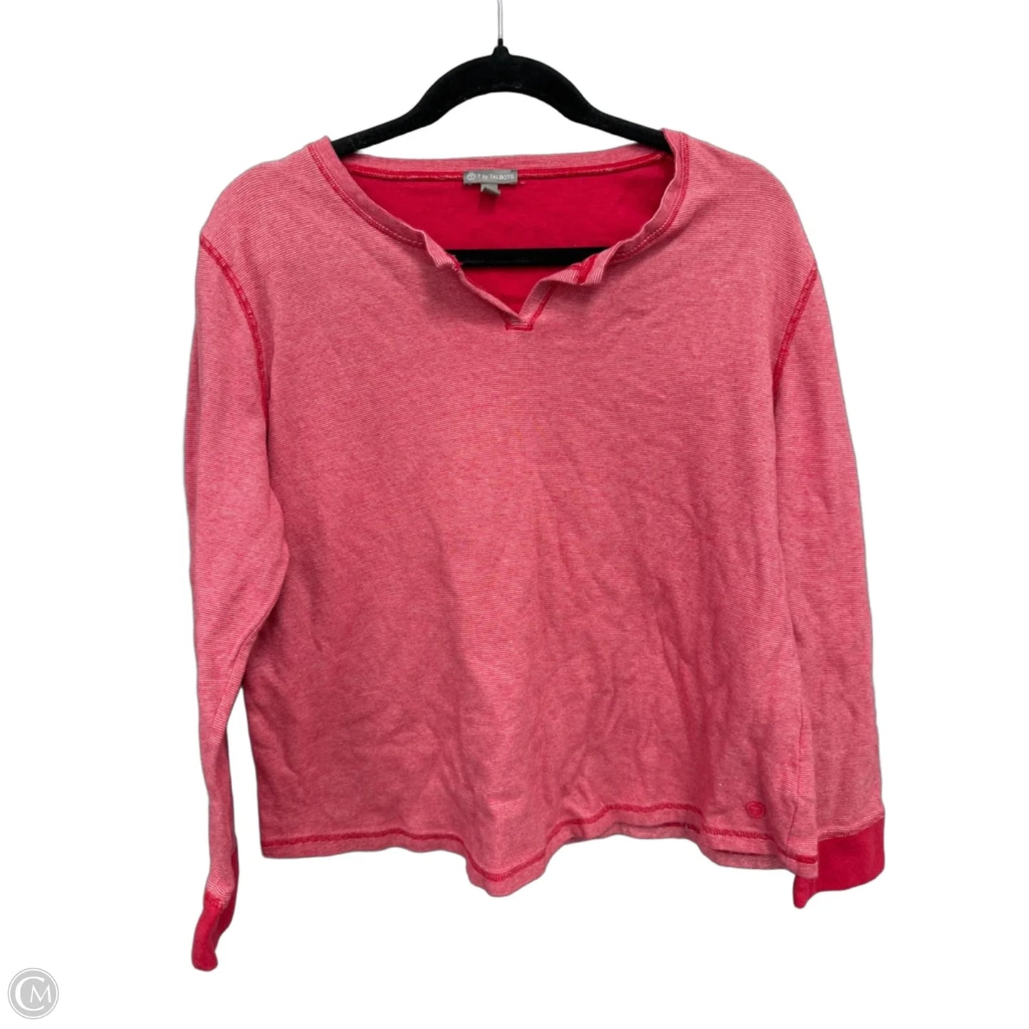 Top Long Sleeve Basic By Talbots In Coral, Size: Xlp