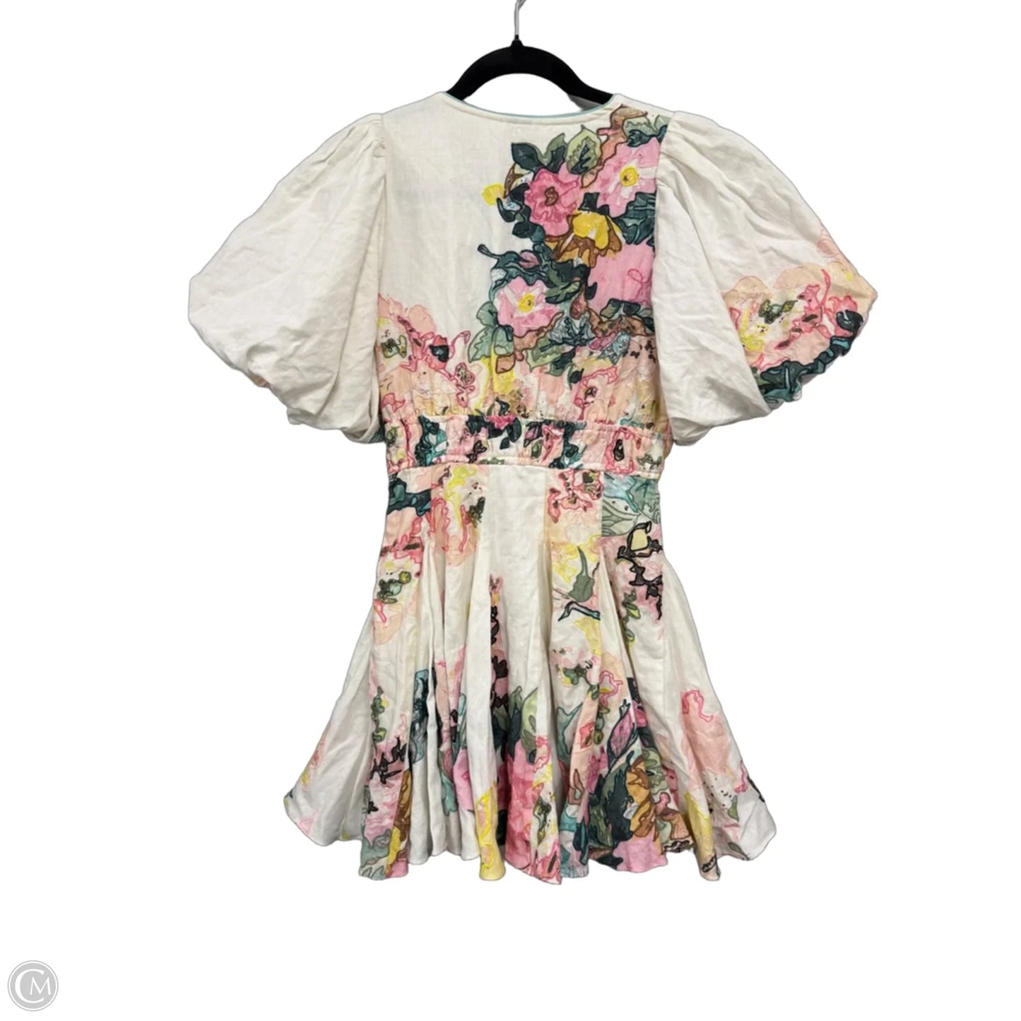 Dress Casual Short By Cma In Cream & Pink, Size: Xs
