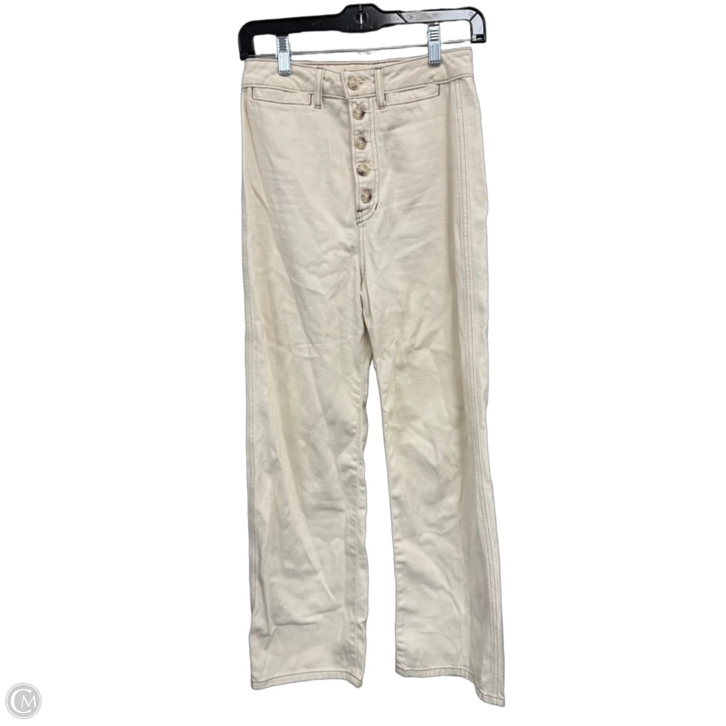 Jeans Wide Leg By Reformation In Cream, Size: 2
