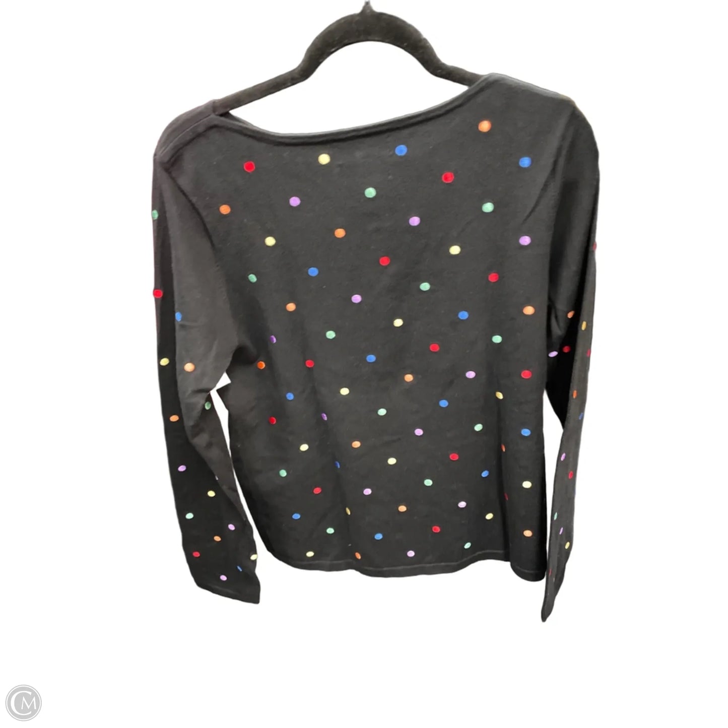 Sweater By Jones New York In Black & Red, Size: L
