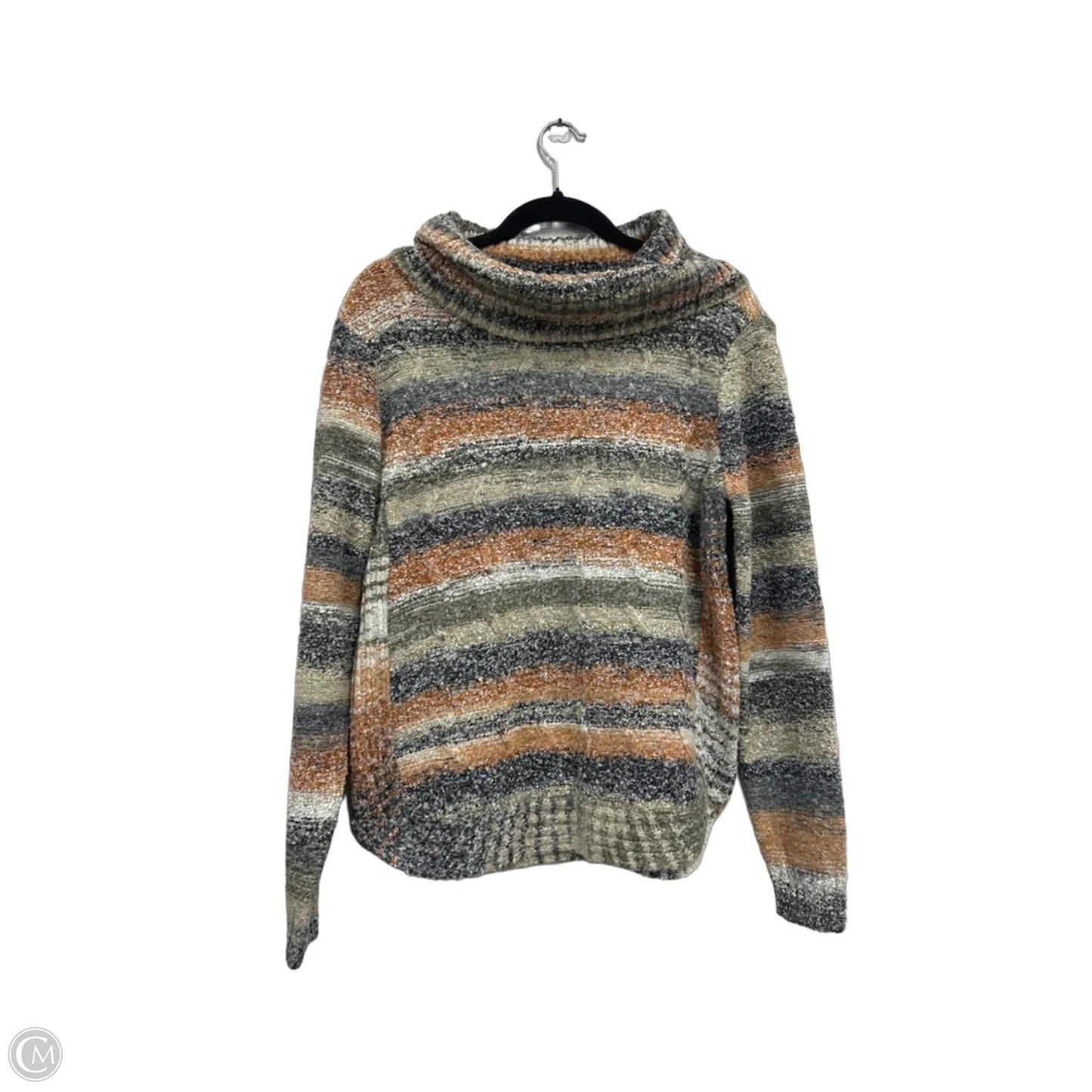 Sweater By Charlie B In Green & Orange, Size: M