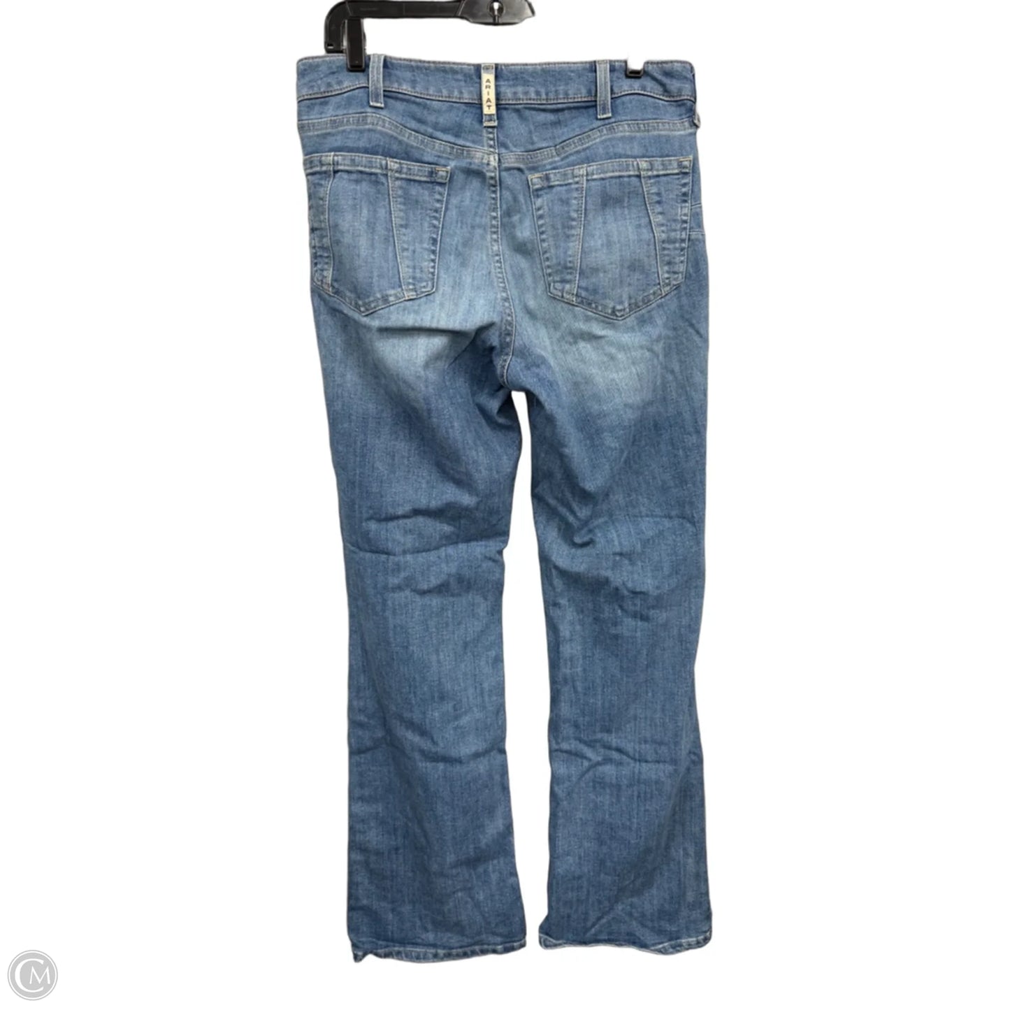 Jeans Boot Cut By Ariat In Blue Denim, Size: 10l
