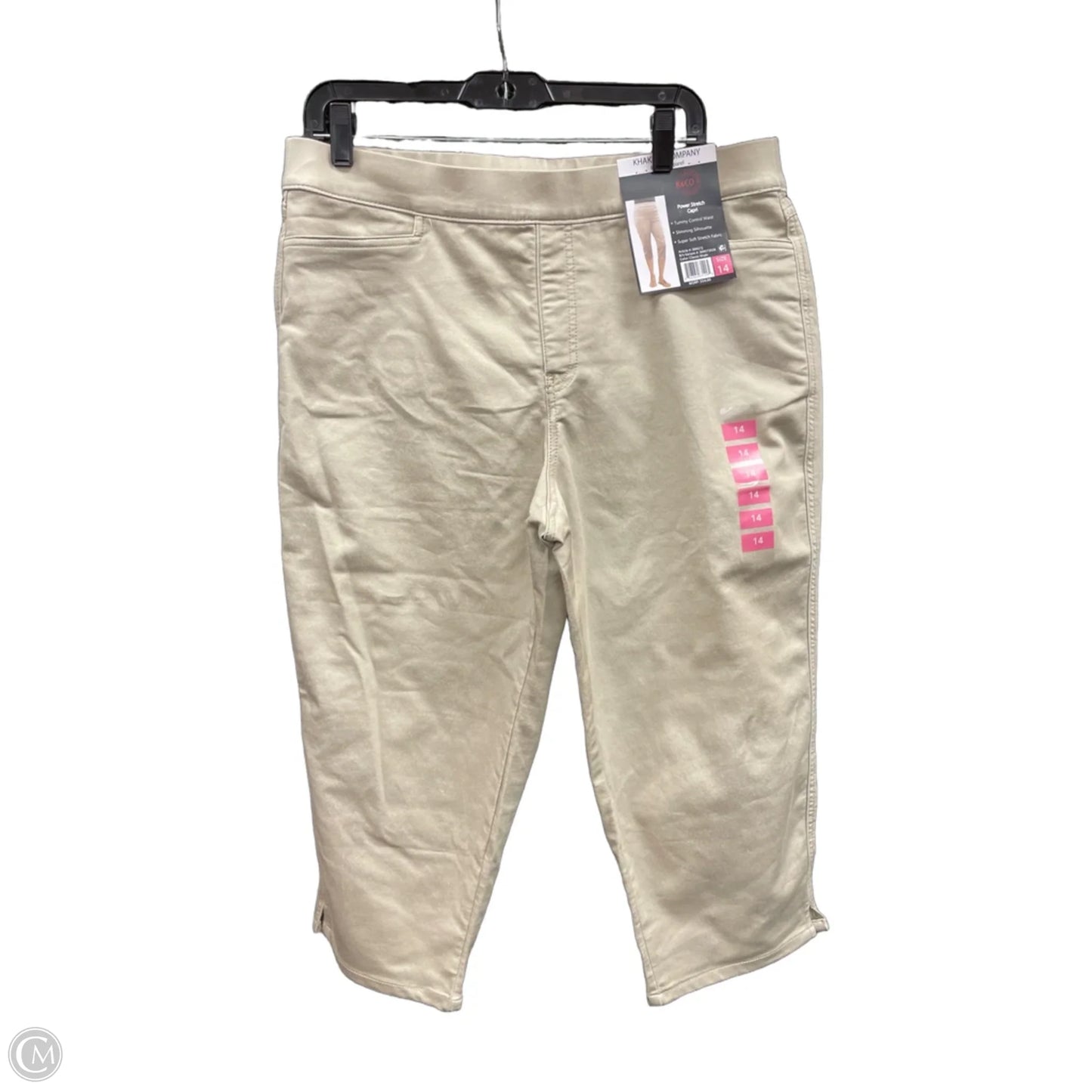 Pants Cropped By Classic Apparel In Tan, Size: 14
