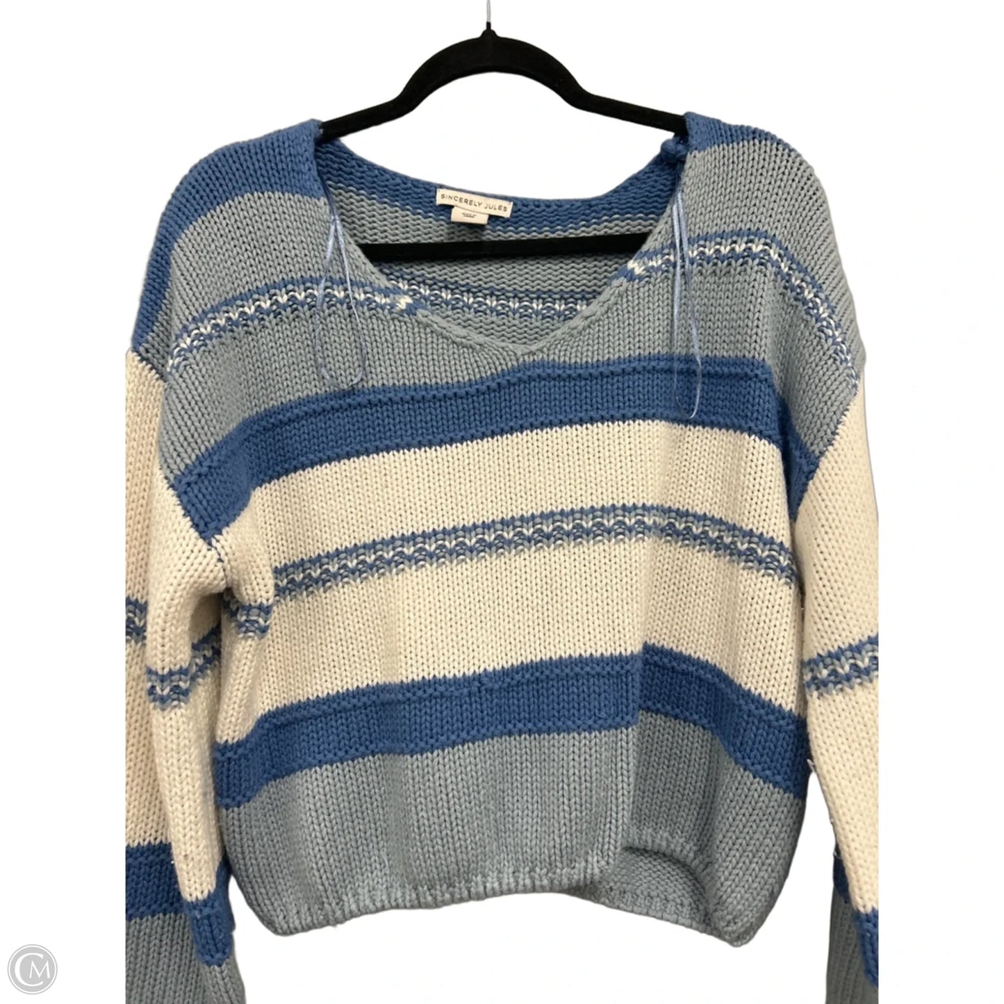 Sweater By Sincerely Jules In Blue & White, Size: M
