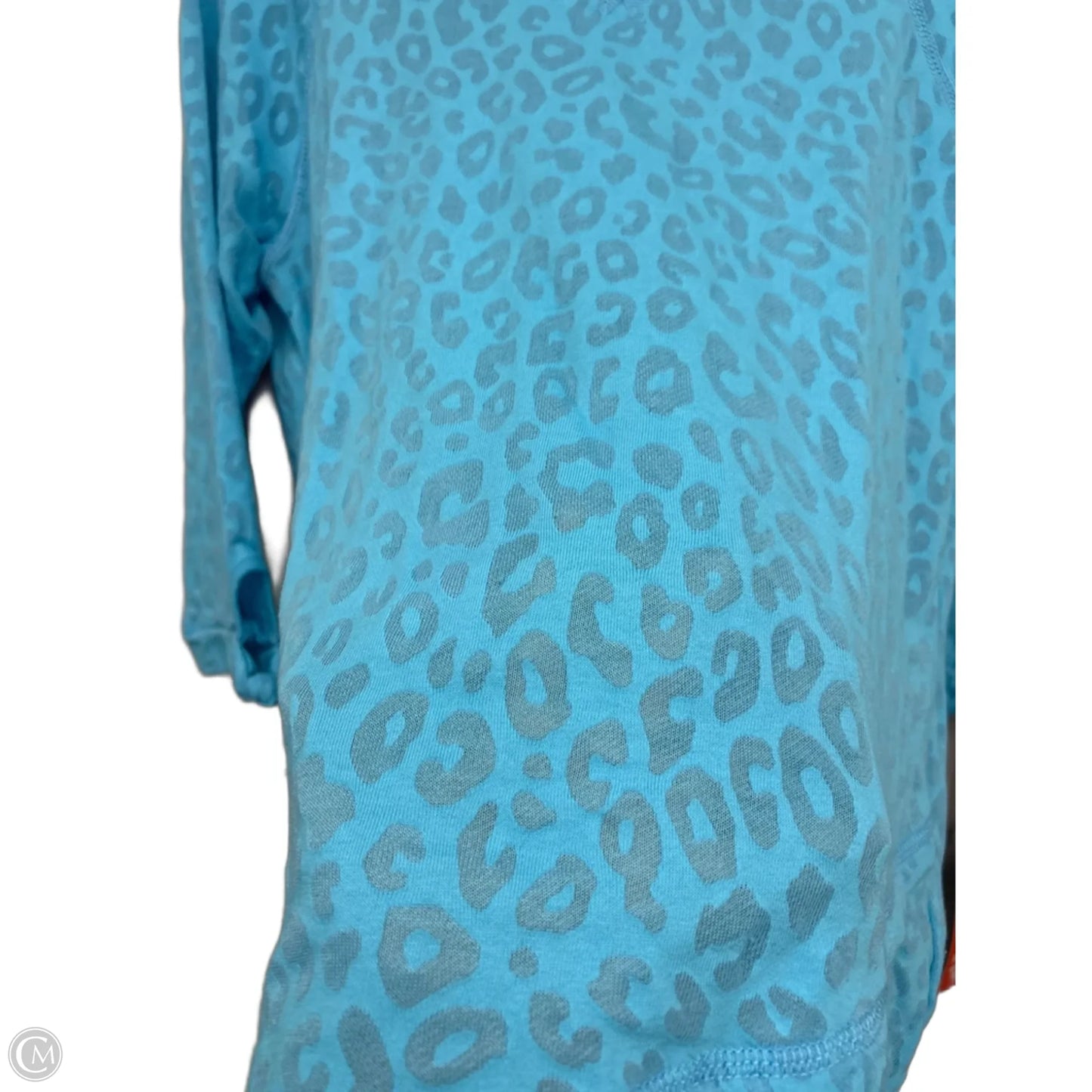 Top Long Sleeve By Hearts Of Palm In Blue, Size: M